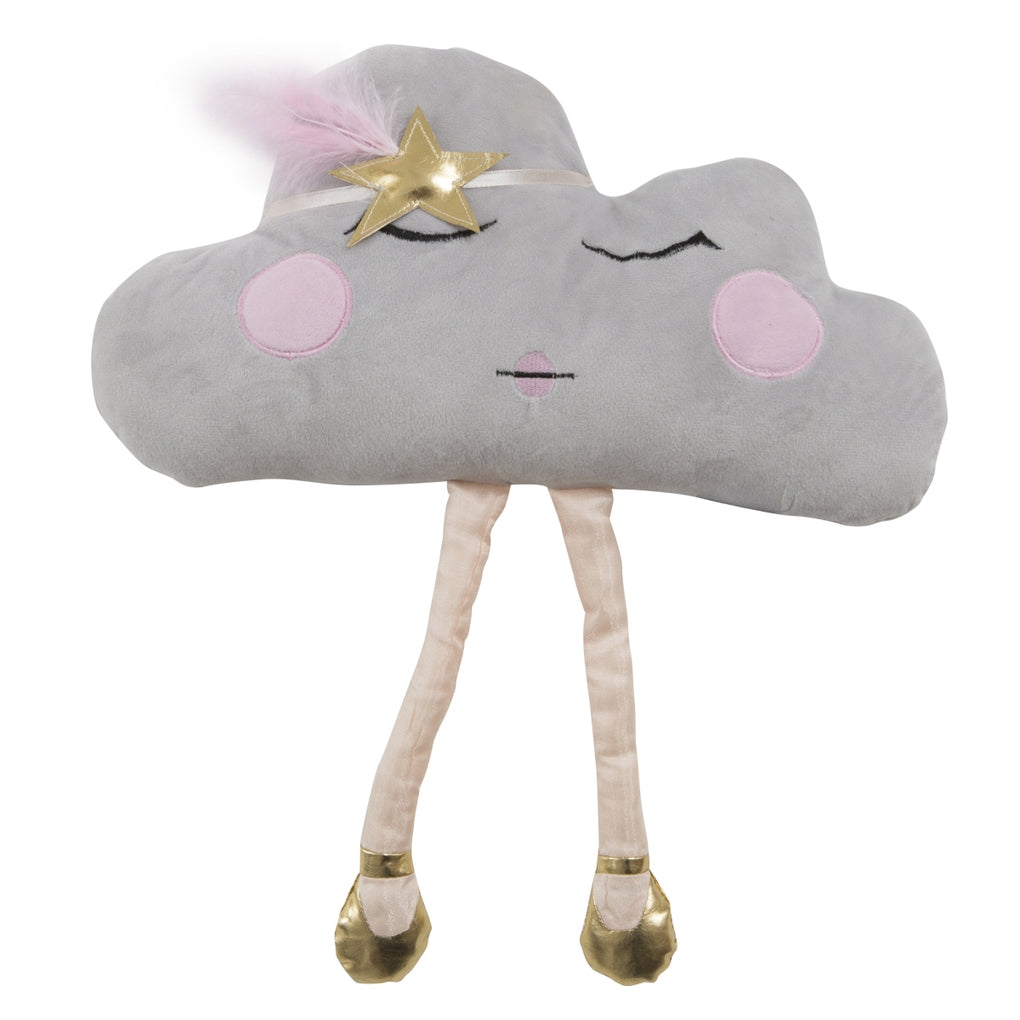 Jiggle & Giggle Grey Cloud Novelty Cushion - Soft Plush Throw Pillow for Home Decor, Bedroom, Living Room & Office | Perfect Gift for Friends & Family