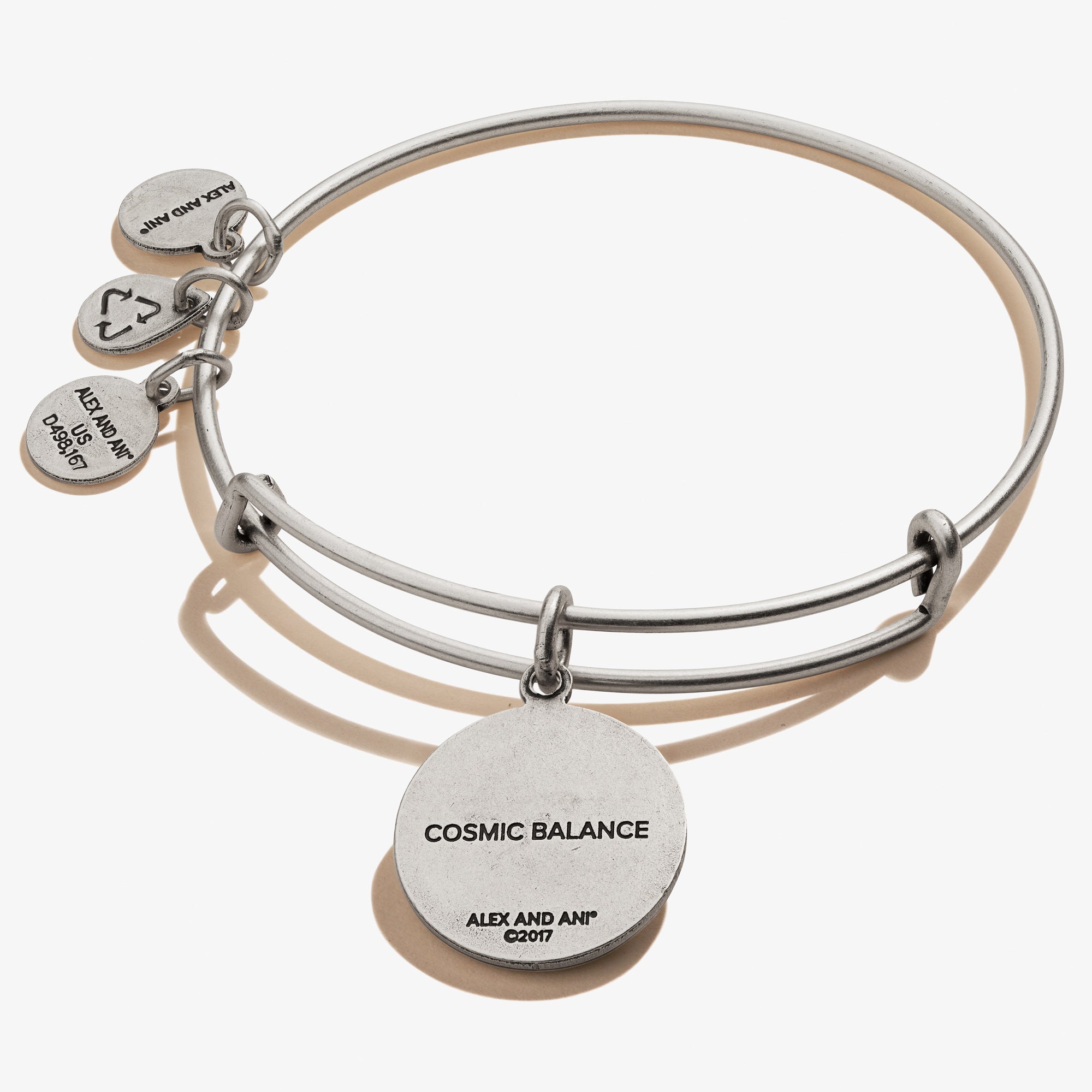 Cosmic Balance Charm Bangle - Adjustable Healing Crystal Bracelet for Women, Positive Energy & Chakra Balancing Jewelry - Perfect for Meditation, Yoga, and Spiritual Wellness