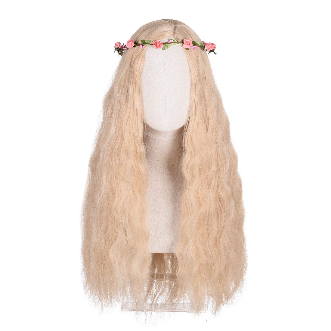 Blonde Cosplay Tiger King Wig for Women - Long Wavy Braided Princess Costume Hair with Natural Look | Perfect for Halloween, Cosplay, Themed Parties & Daily Wear