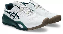 ASICS Men's Gel Resolution X Tennis Shoes - White/Saxon Green - High-Performance Court Sneakers for Competitive Play & Training