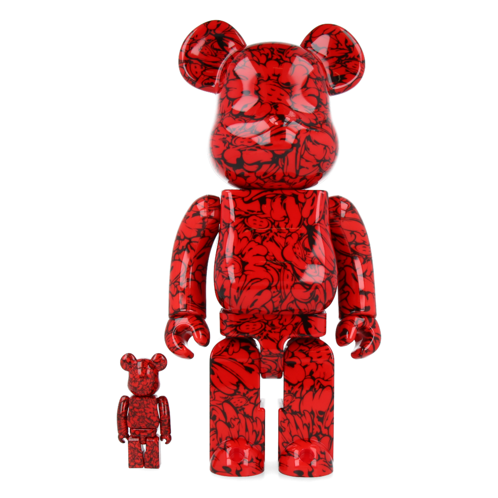 400% + 100% Bearbrick Shun Sudo Mr Scarlet Collectible Figure - Limited Edition Art Toy for Display & Collection - Perfect for Home Decor, Office Display, and Gift Giving