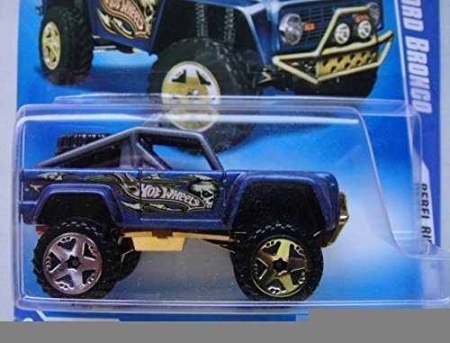Hot Wheels 2009 Rebel Rides Blue Custom Ford Bronco 5/10 Die-Cast Car - Rare Collectible Toy for Kids & Adults, Perfect for Display, Gifts, and Racing Fun