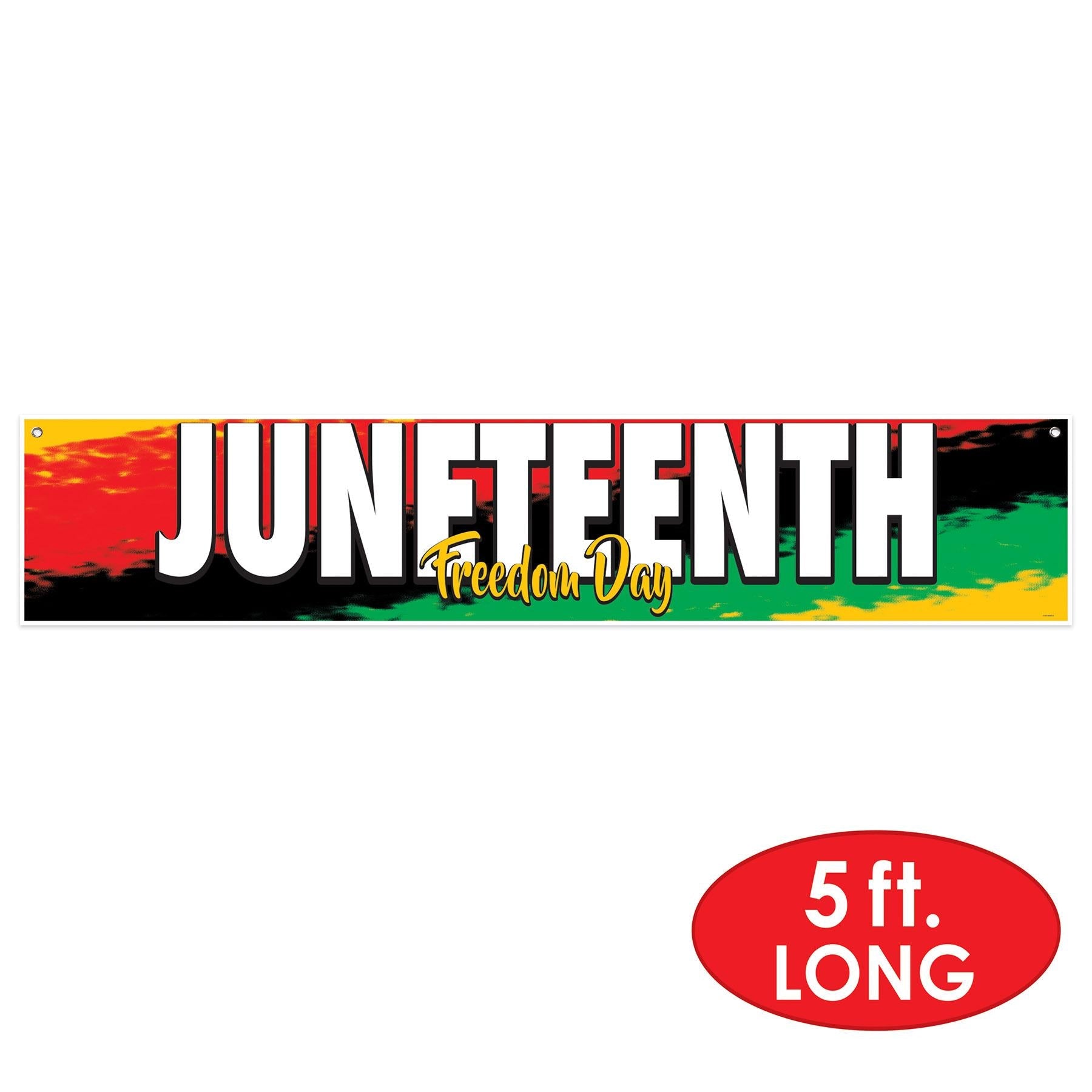 12 Pack Juneteenth Decorations - Patriotic Red, Black, Green Banners for Juneteenth Celebrations, Parties, and Home Decor