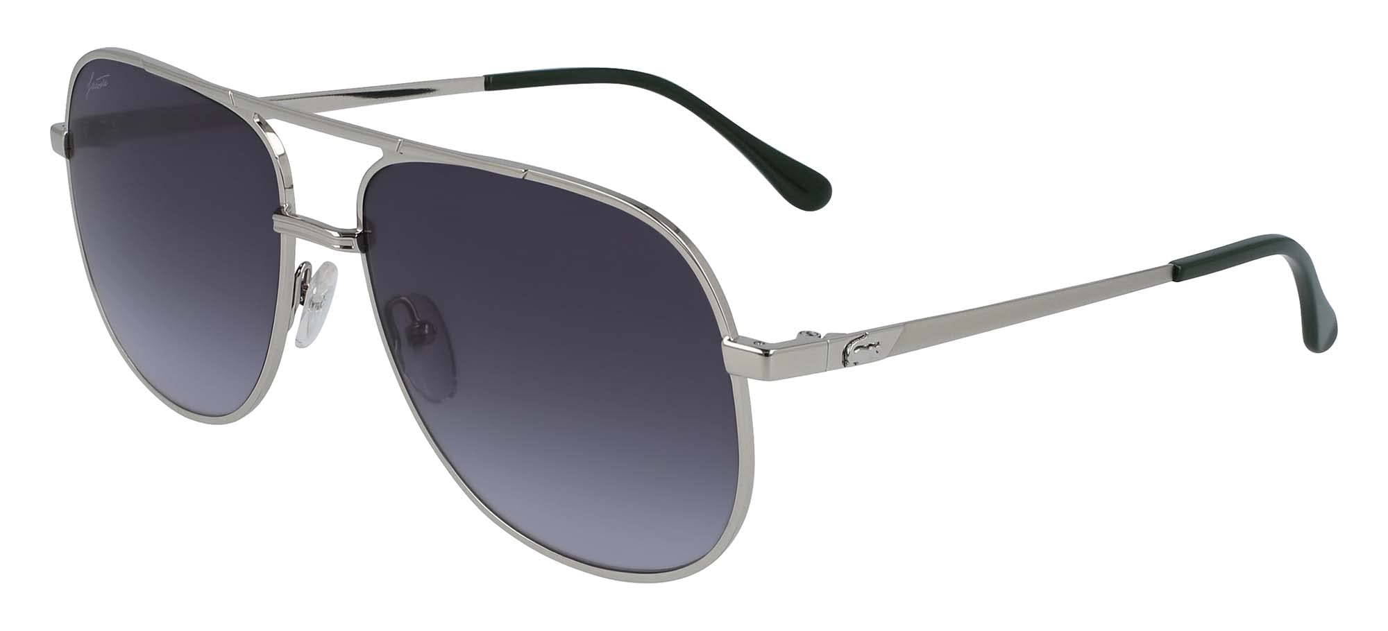 Lacoste L222s Aviator Sunglasses for Men - Polarized UV Protection - Classic Pilot Style for Driving, Travel & Outdoor Activities