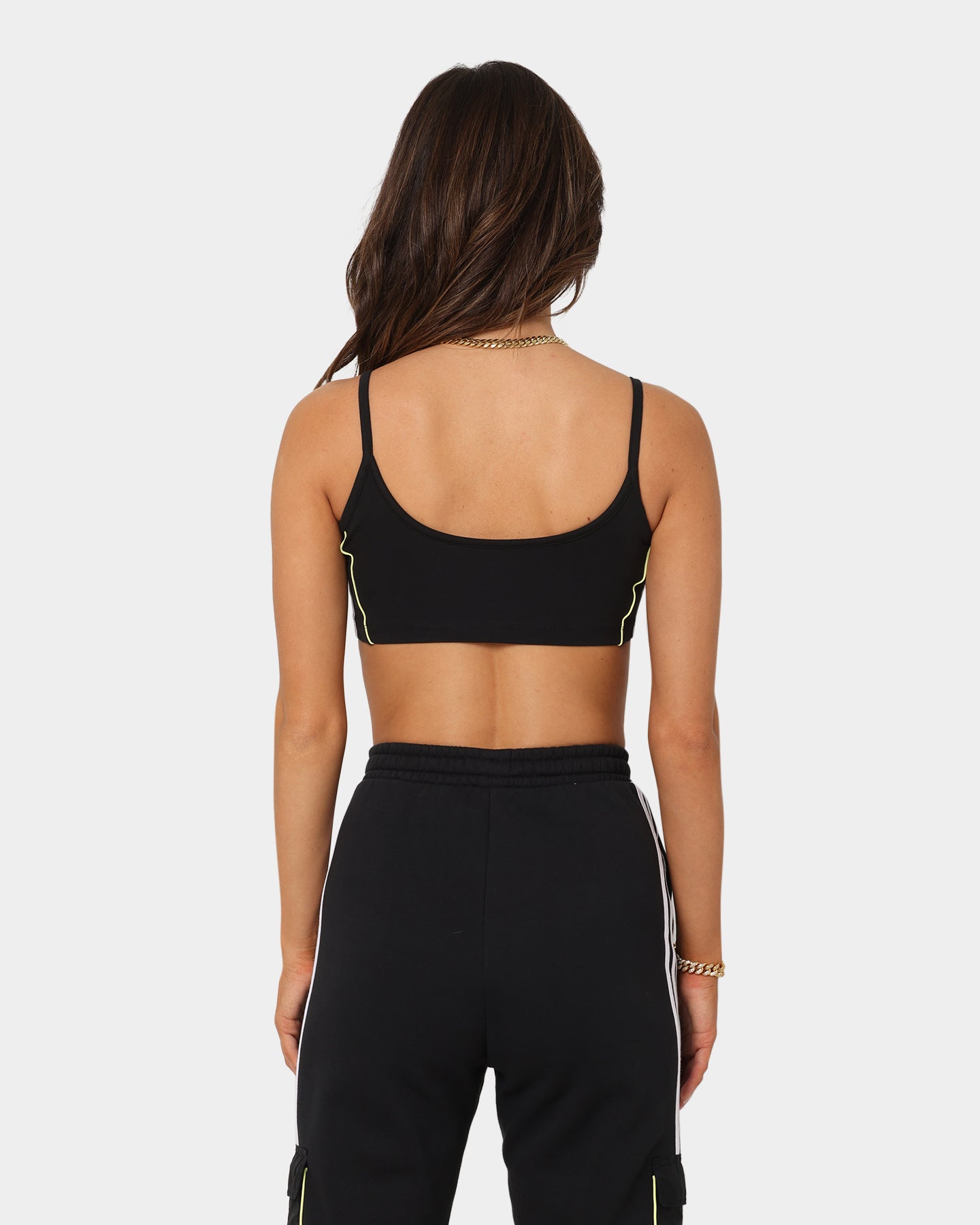 Adidas Women's Piping Logo Sports Bra Top - Black | Workout, Yoga & Running Activewear for Women