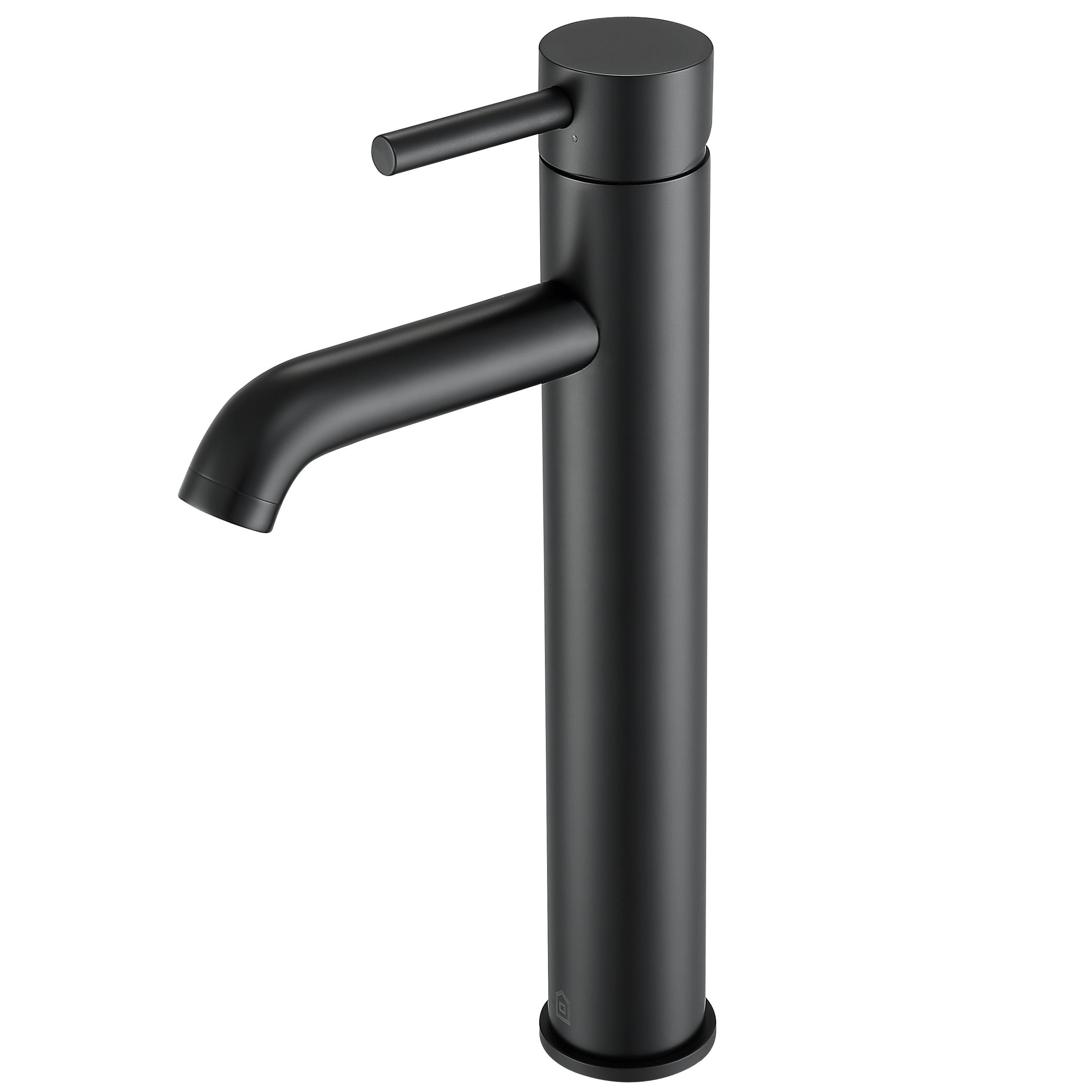 Argenta Matte Black Vessel Bathroom Faucet - Modern Single Hole Bathroom Sink Faucet for Vanity, Powder Room & Guest Bath - Perfect for Contemporary Home Decor
