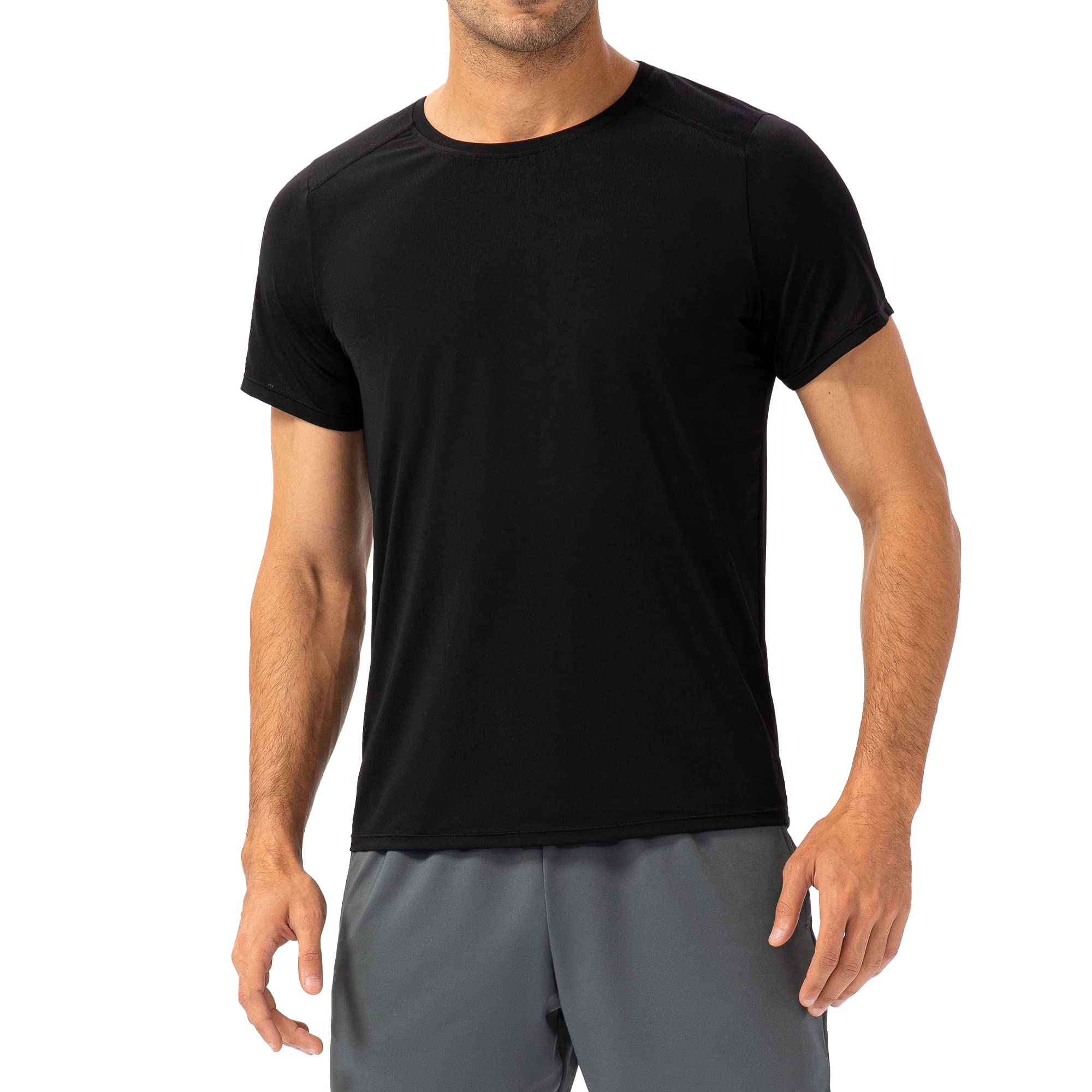 CloudMall Men's Workout Shirts - Moisture Wicking Quick Dry Athletic T-Shirts for Gym, Running & Sports | Breathable Activewear for Men