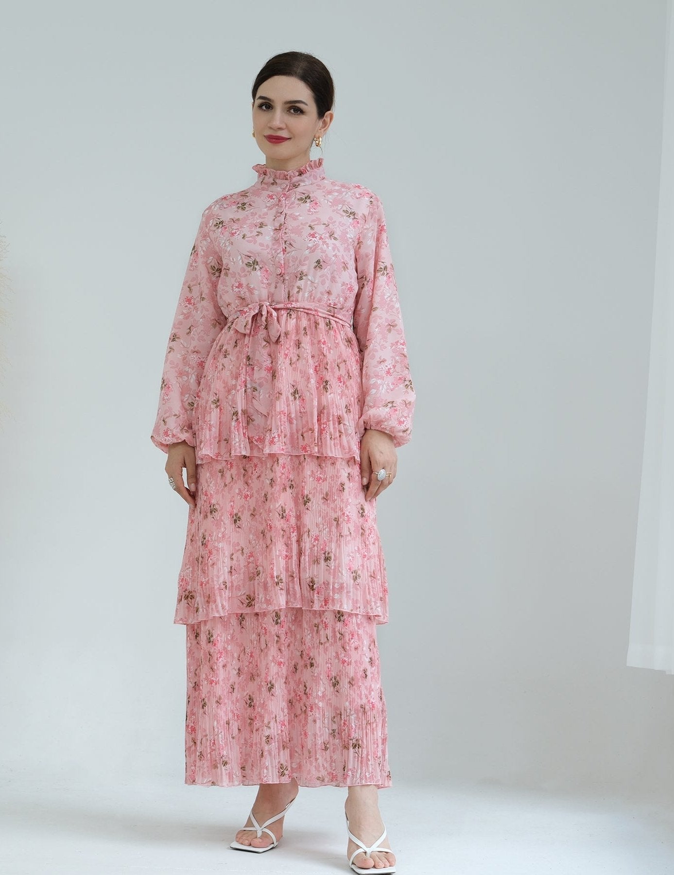 Fleur Maxi Dress in Perfect Pink - Elegant Flowy Long Dress for Women, Summer Beach Wedding Party Outfit