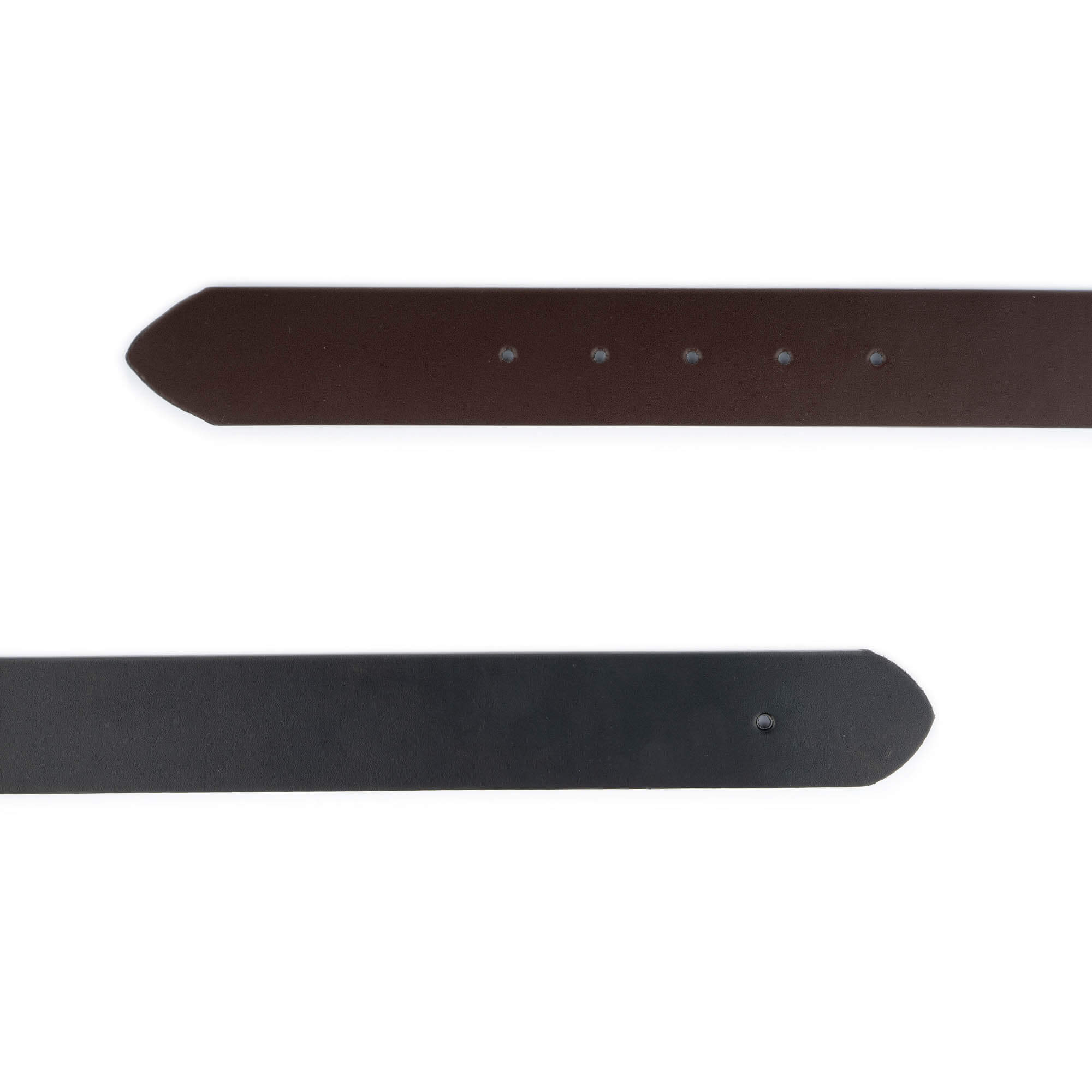 3.5cm Reversible Black & Brown Vegan Leather Belt for Men - Compatible with Cartier Buckles - Replacement Strap for Dress & Casual Wear