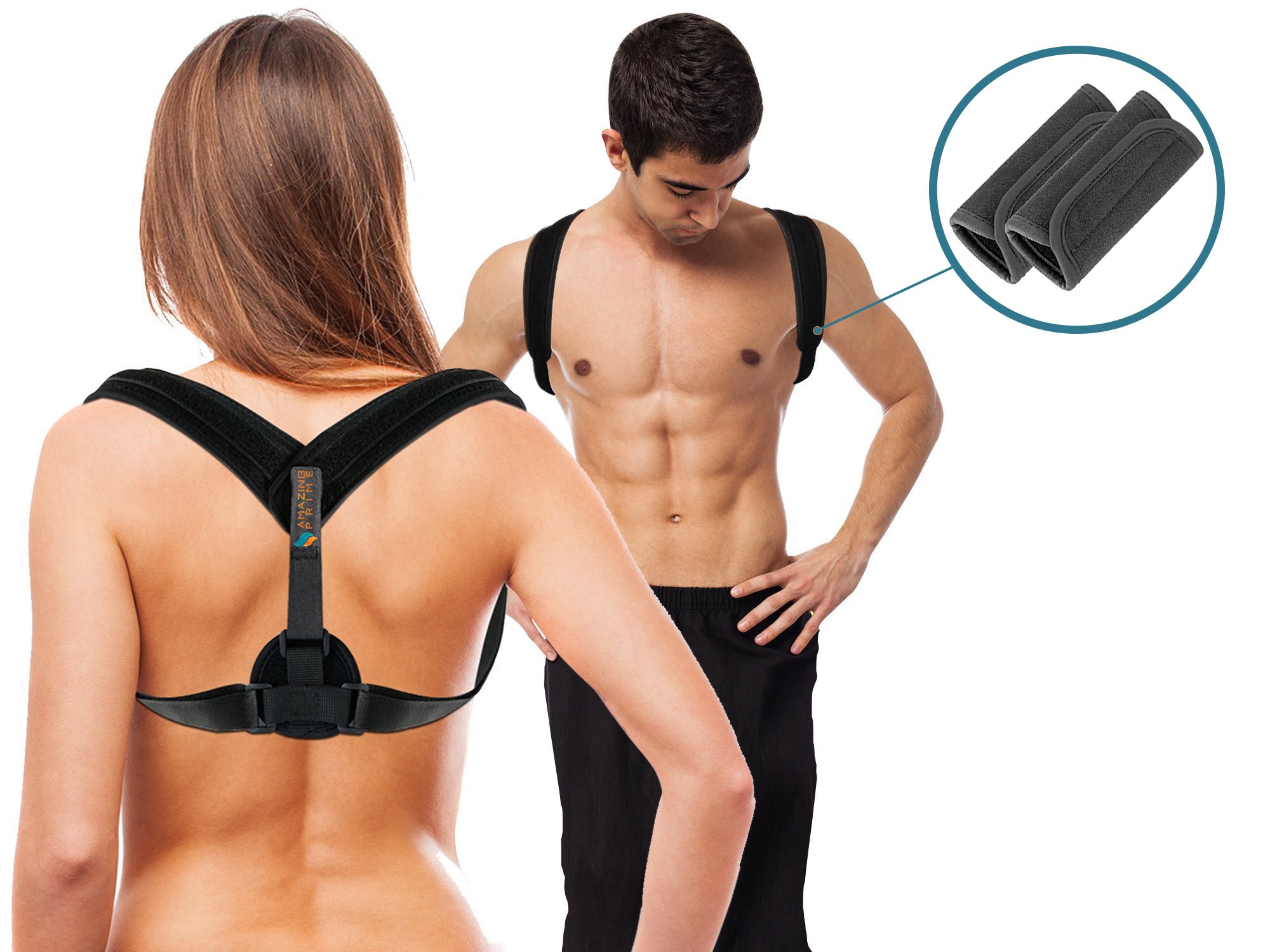 Best Back Support Brace & Posture Corrector for Men, Women & Teens - Relieve Slouching, Kyphosis, Back & Neck Pain - Includes FREE Underarm Pads - Ideal for Office Work, Driving, Gaming & Daily Activities