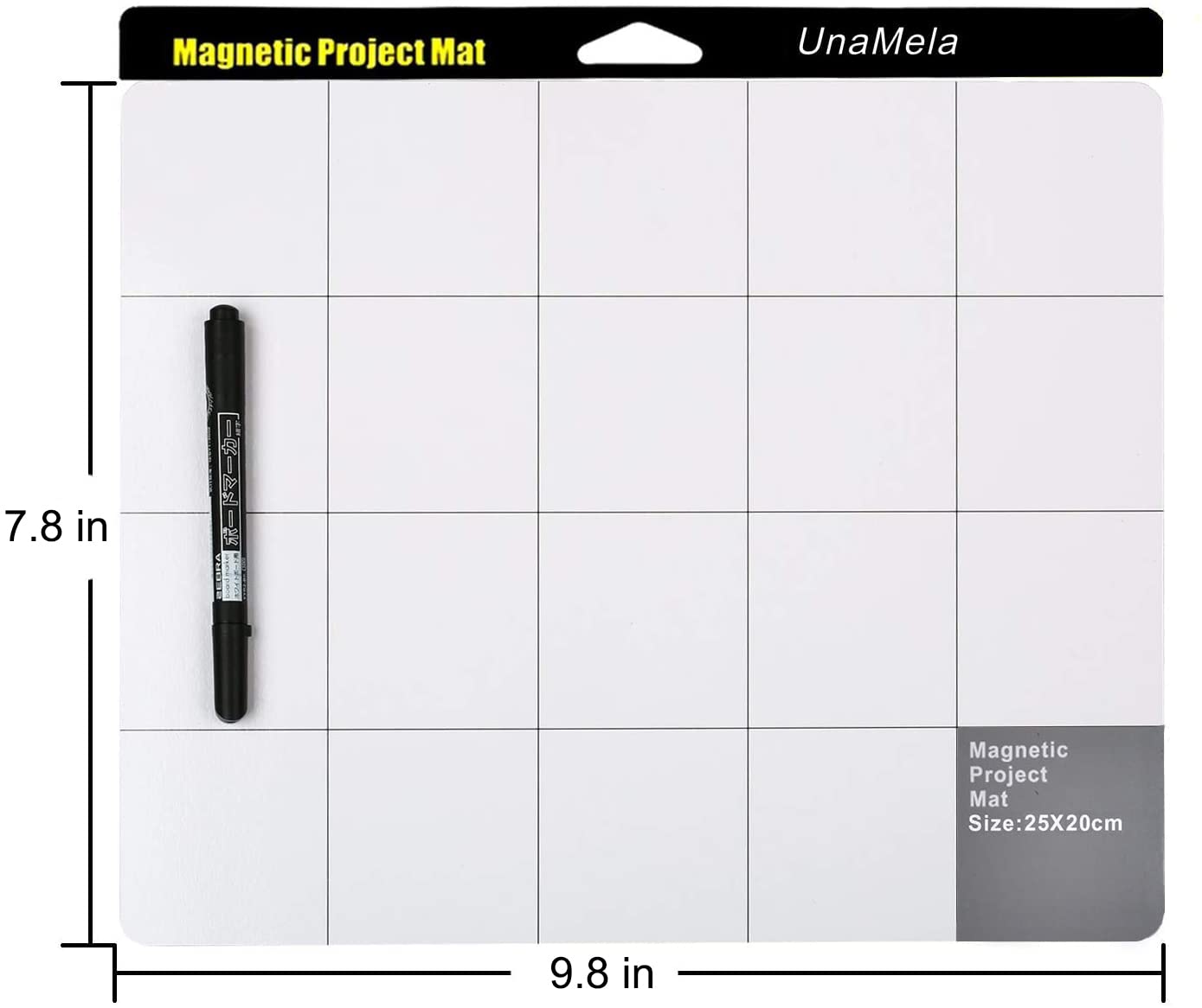 Unamela Magnetic Project Mat with Dry Erase Pen - Secure Tool Organizer for Computer, Phone & Electronics Repair | Prevent Losing Screws | Workspace Organization for DIY & Professional Technicians