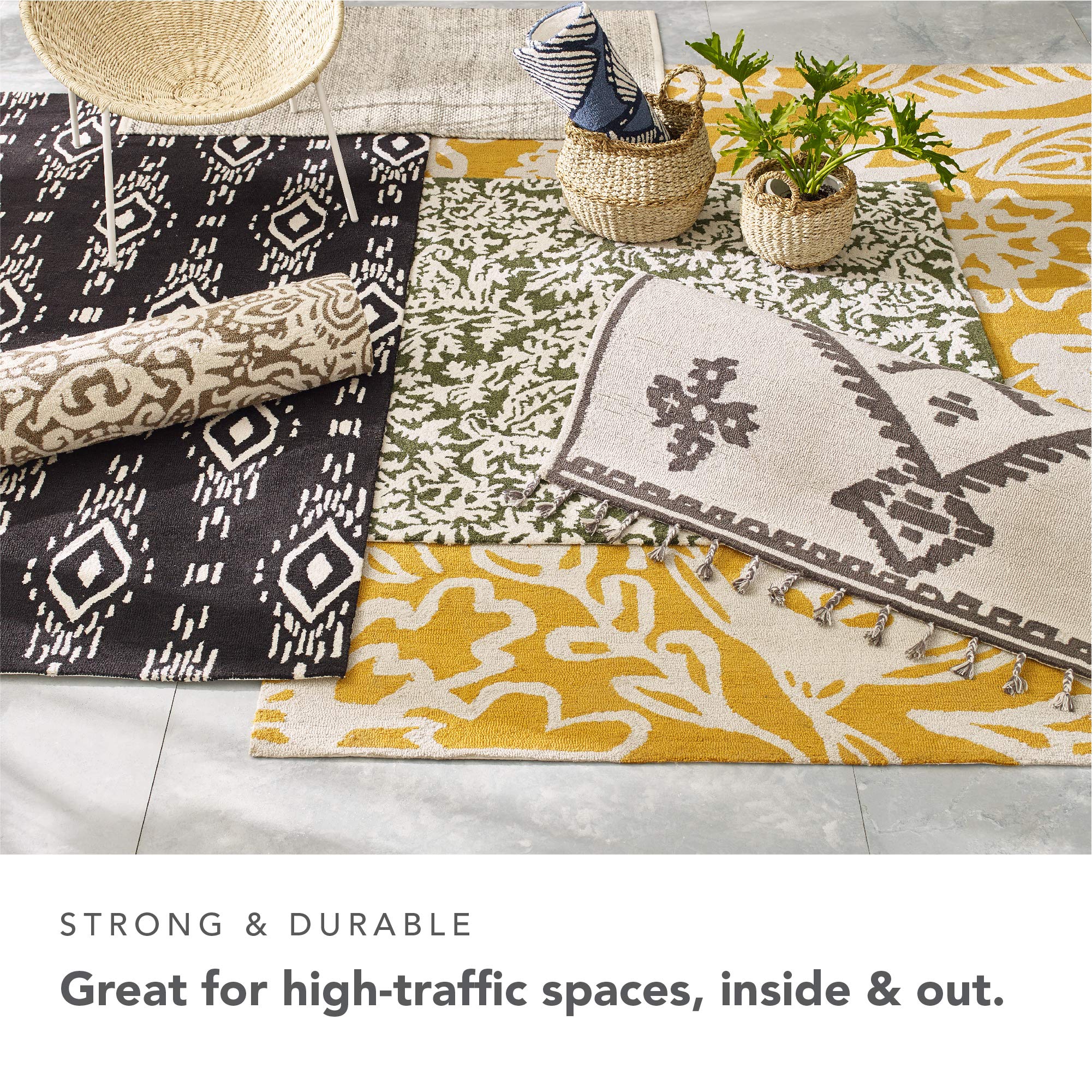Premium Hand Hooked Area Rug - Stain Resistant, Plush & Soft Underfoot, Wool-Like Texture - Recycled Polyester Yarn - Medallion Design - 4x6 Feet - Gray Arley - Perfect for Bedroom, Living Room, Home Office & Dorm Decor
