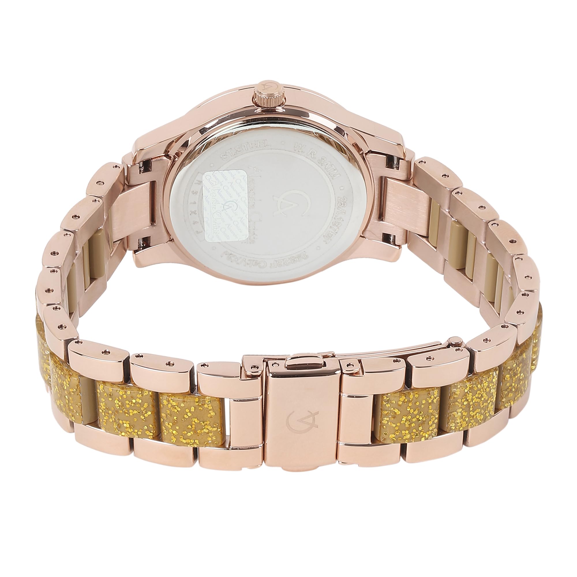 Alexandre Christie AC 2932 BFB Ladies Multi-Function Watch - Orange Rose Gold Stainless Steel Case & Band, Quartz Movement | Elegant Women's Fashion Watch for Daily Wear, Office & Special Occasions