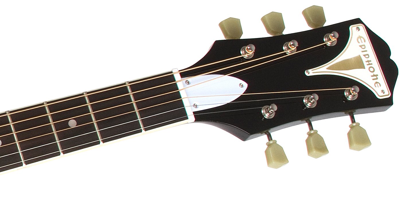 Epiphone PRO-1 Steel String Acoustic Guitar - Ebony Finish | Perfect for Beginners & Professional Musicians | Home Studio, Live Performances & Campfire Sessions