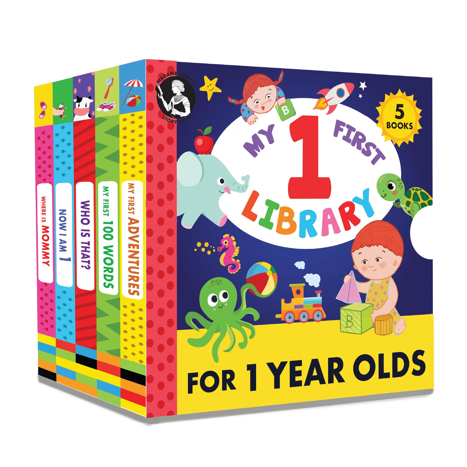Madame Curie's Baby Board Books - Best Toys for 1 Year Old Boys & Girls | Perfect for Early Learning & Playtime