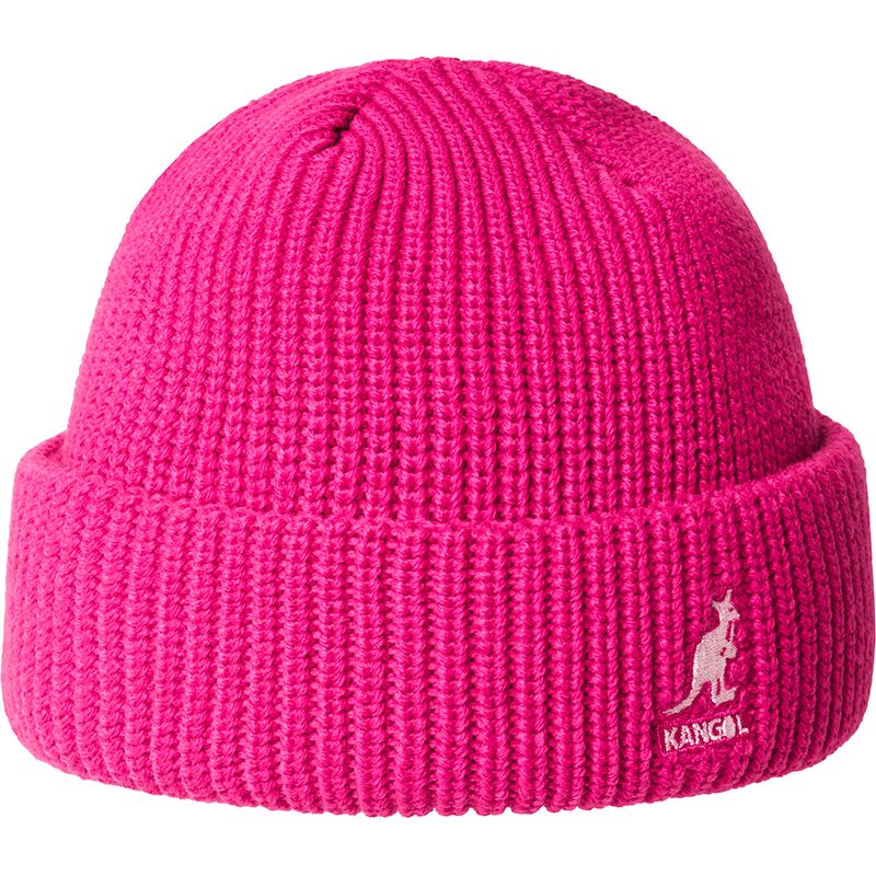 Kangol Cardinal 2 Way Beanie Hat for Men & Women - Soft Winter Knit Beanie, Electric Pink - Perfect for Skiing, Snowboarding & Cold Weather Fashion
