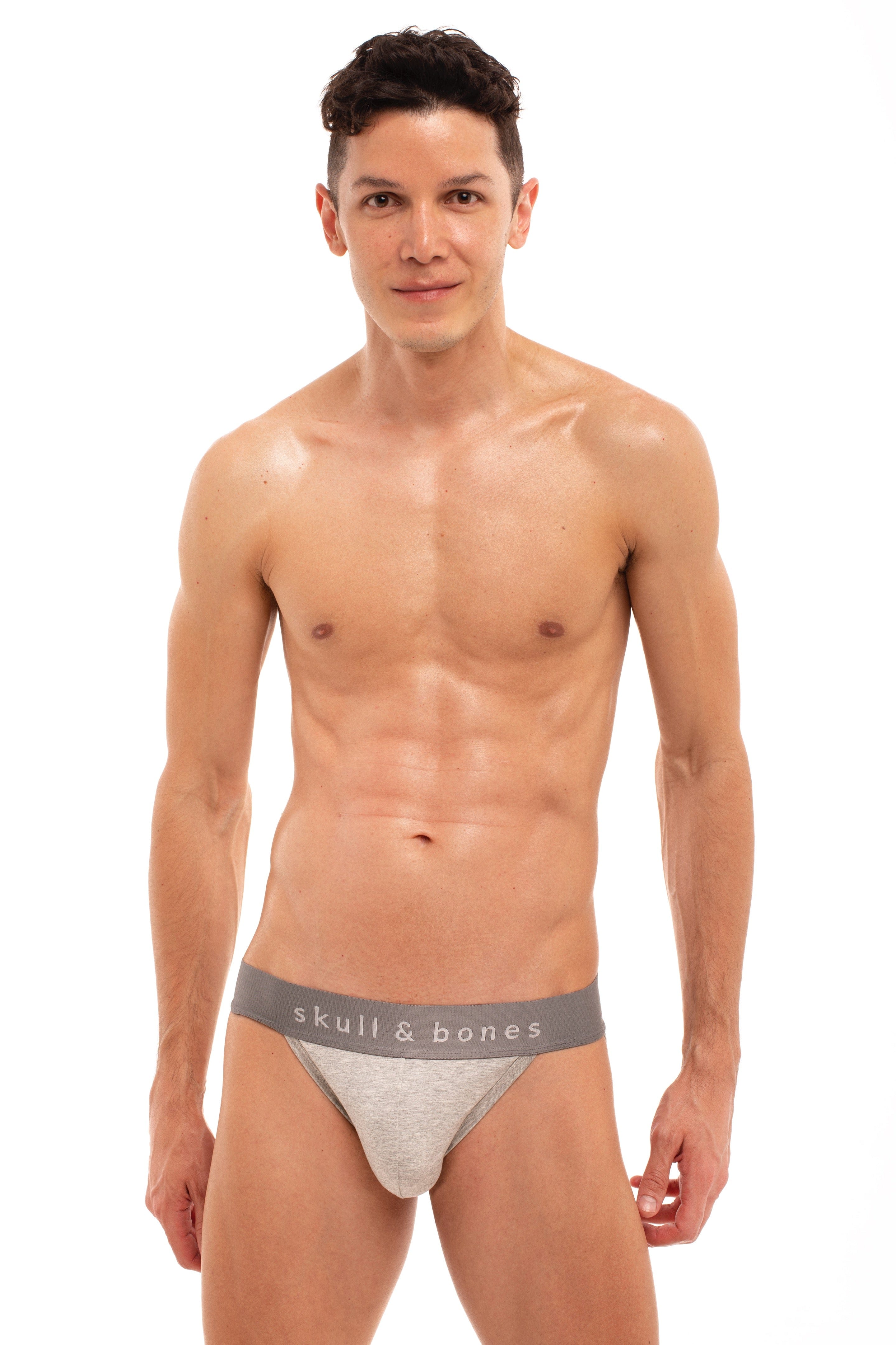 Just the Bones Sport Brief Grey - Comfortable Men's Underwear for Workout & Active Lifestyle