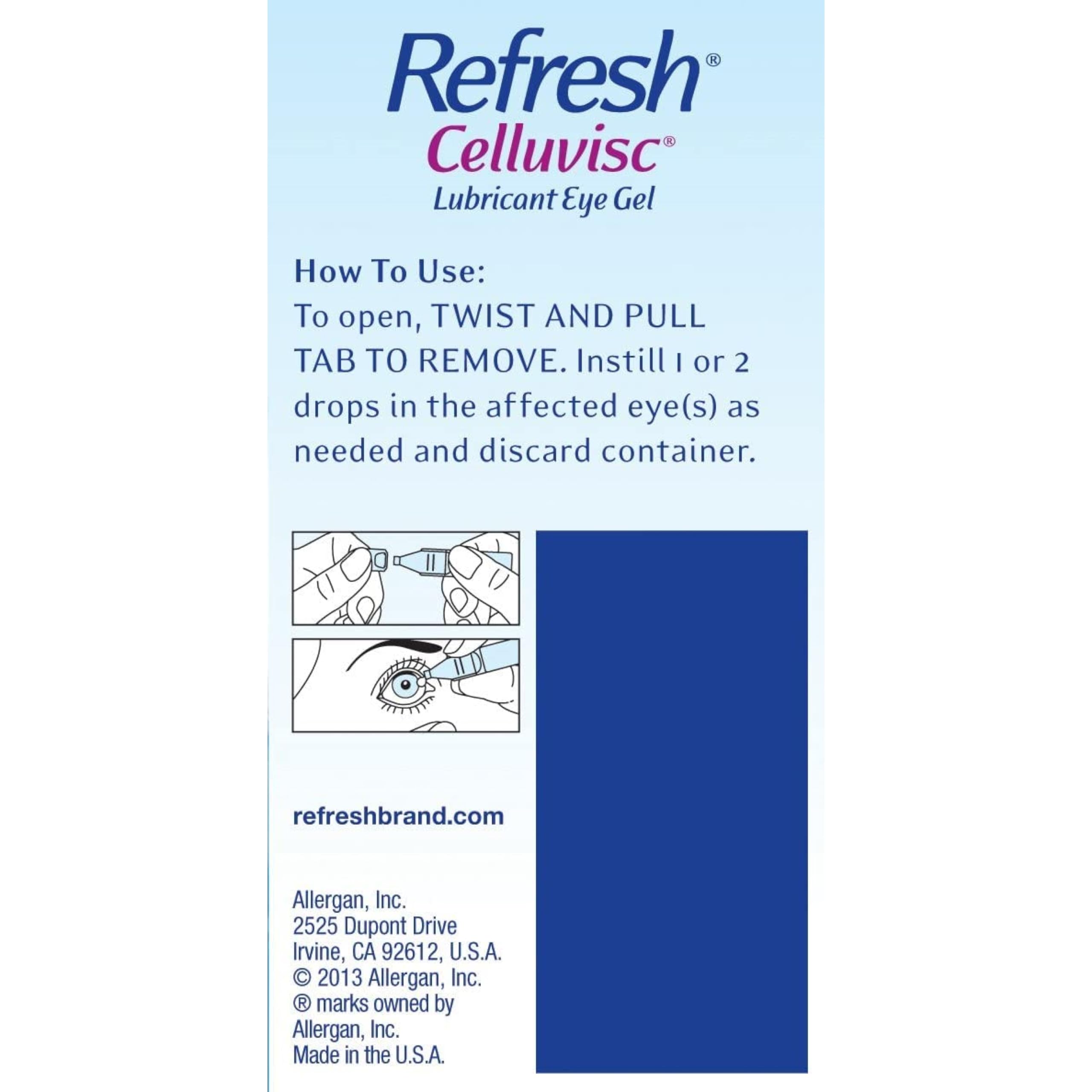 Refresh Celluvisc Lubricant Eye Gel - 30 Single-Use Containers (Pack of 12) | Dry Eye Relief for Contacts Wearers & Computer Users | Day & Night Moisturizing Eye Drops