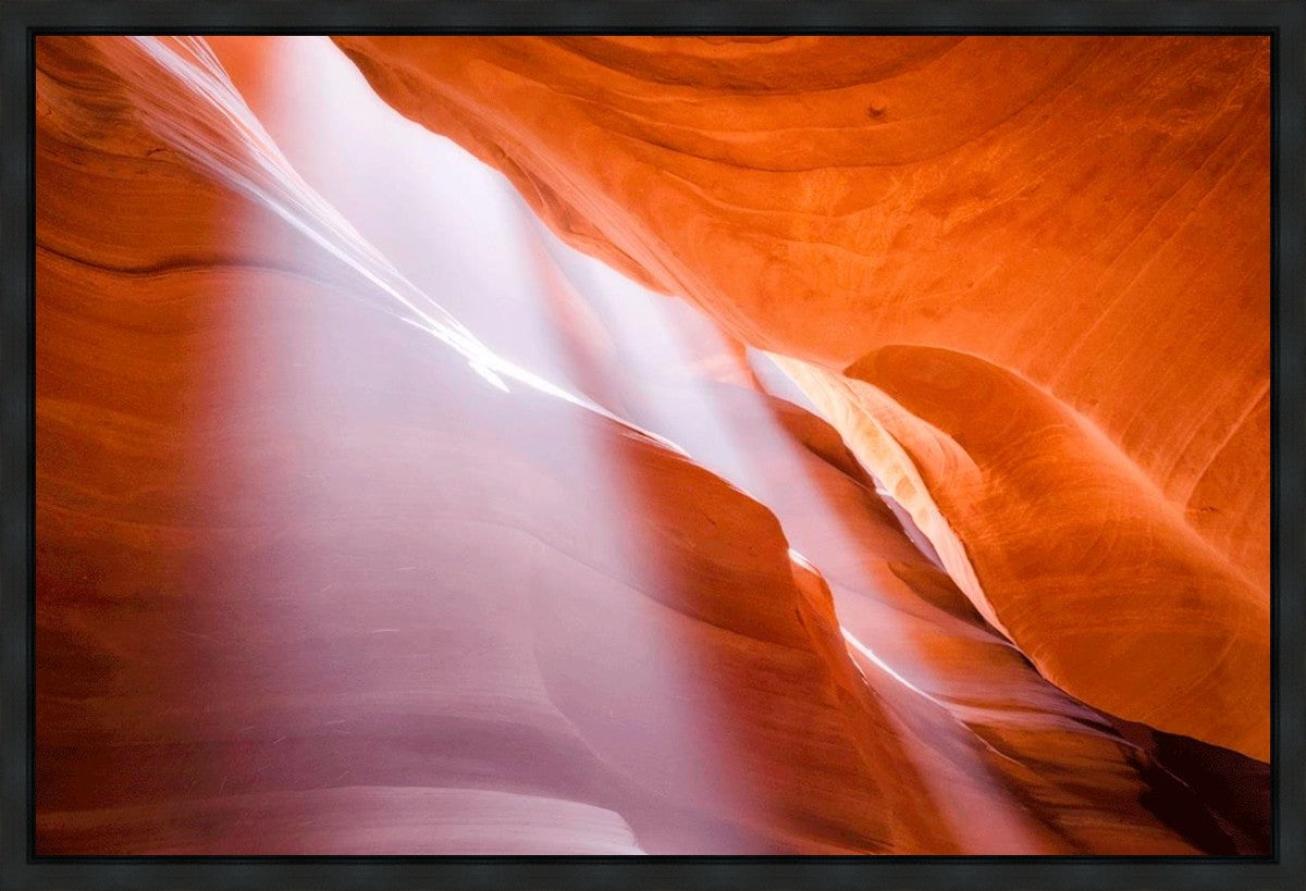 Stunning Antelope Canyon Light Shafts Canvas Wall Art - Nature Photography Print for Home & Office Decor - Perfect for Living Room, Bedroom, or Office Wall Display