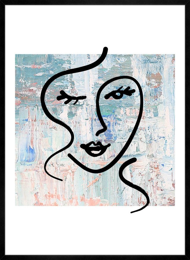 Abstract Brush Painted Face Light - Modern LED Wall Art for Living Room, Bedroom & Office Decor - Creates Soothing Ambient Lighting for Relaxation & Meditation Spaces