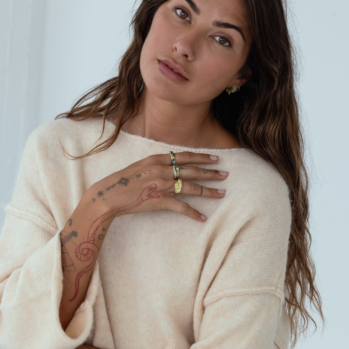 Elegant Crested Half Channel Ring for Women - Dainty Stackable Band for Everyday Wear & Special Occasions