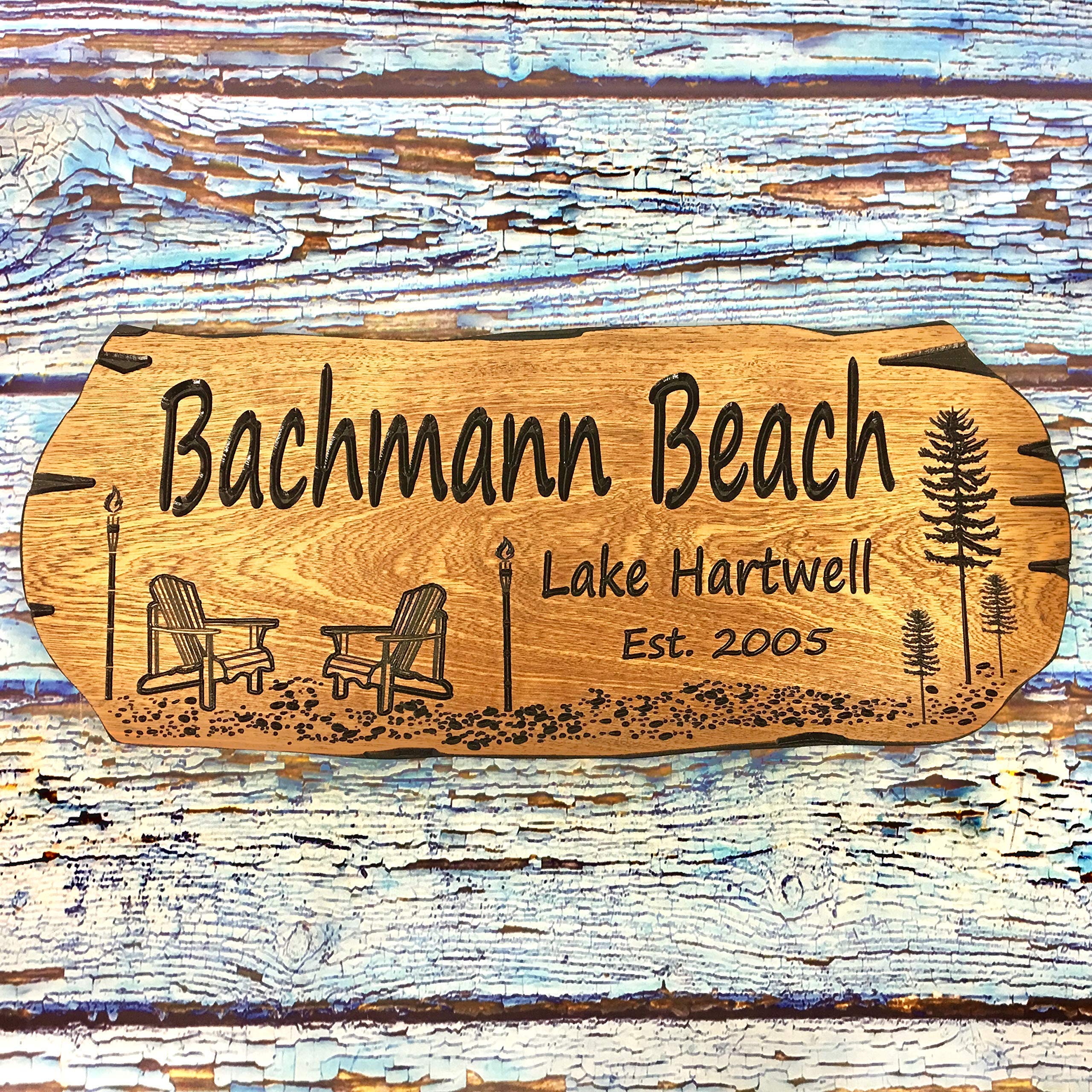 Custom Beach House Sign - Personalized Lake Cabin Decor with Family Name - Perfect for Outdoor, Porch, and Vacation Home Decoration