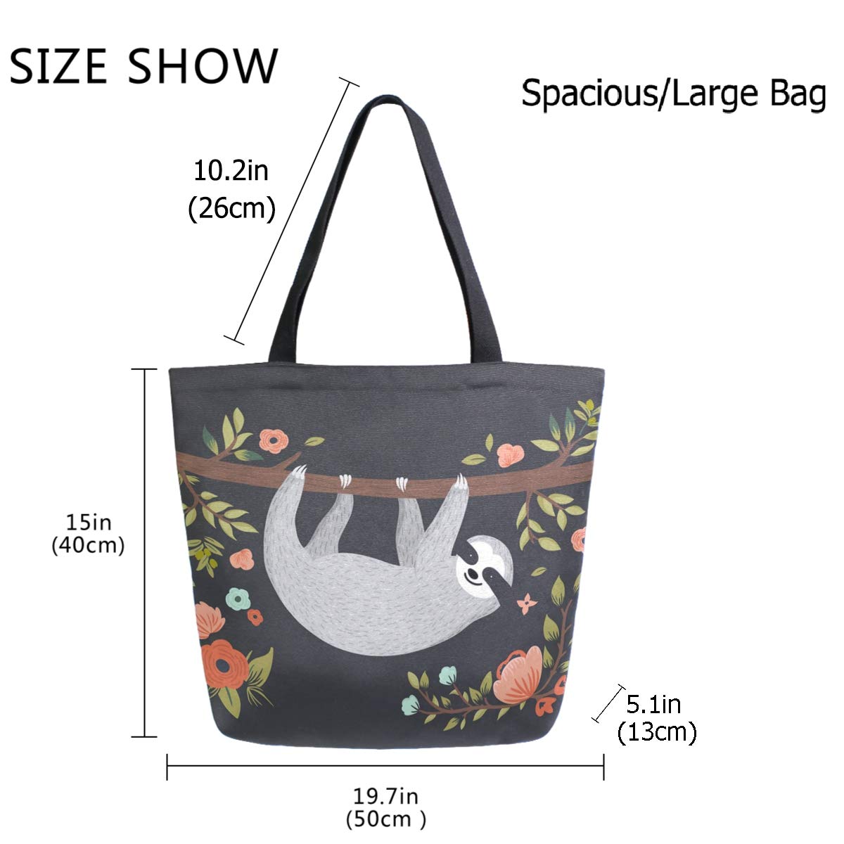 Stylish Funny Pattern Extra Large Shoulder Tote Bag for Women - Beach Travel, Weekender, Gym, Grocery Shopping - Durable & Spacious Carryall for Work, School & Daily Errands
