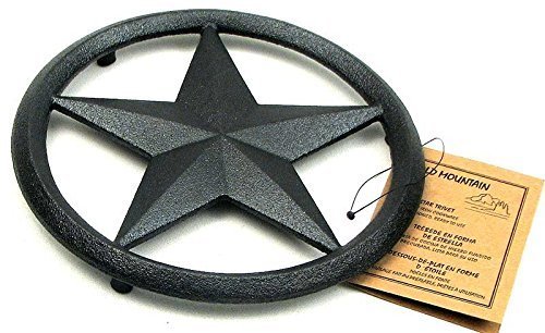 IWGAC 0166-10198 Cast Iron Star Trivet - Heat Resistant Hot Plate Holder for Pots & Pans - Decorative Kitchen Countertop Protector for Dining Table & Stovetop Use