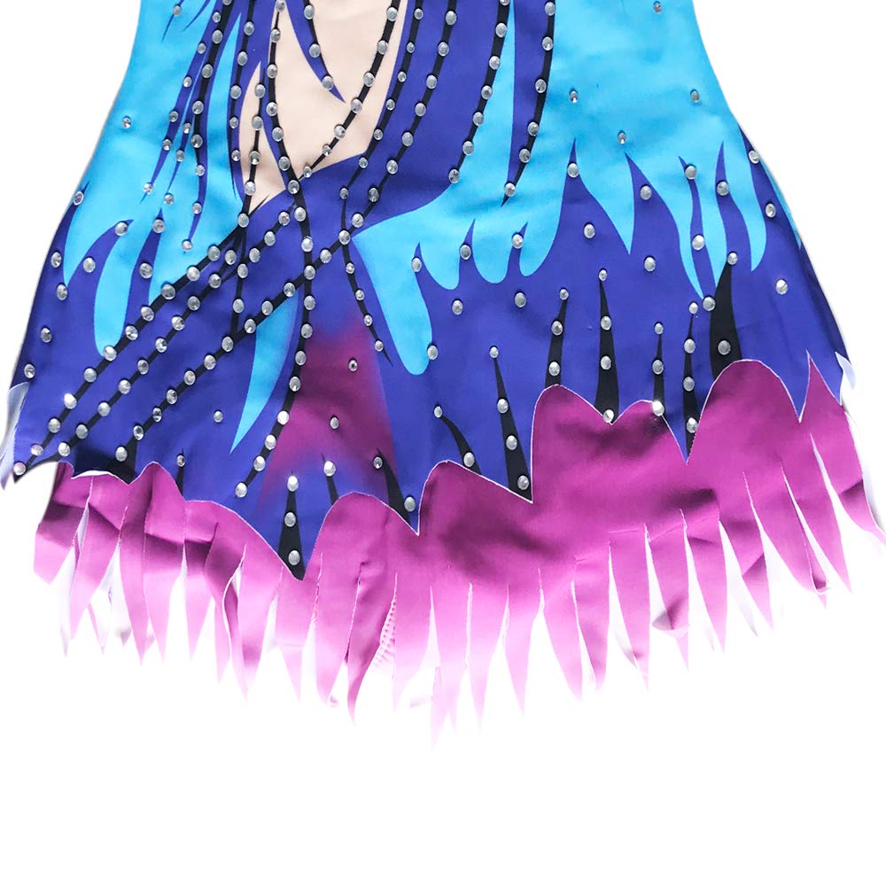 LIUHUO Girls Dance Costume - Rhythmic Gymnastics Leotard Dress for Performance & Competition - Ballet, Jazz, Cheerleading Outfit for Kids & Teens