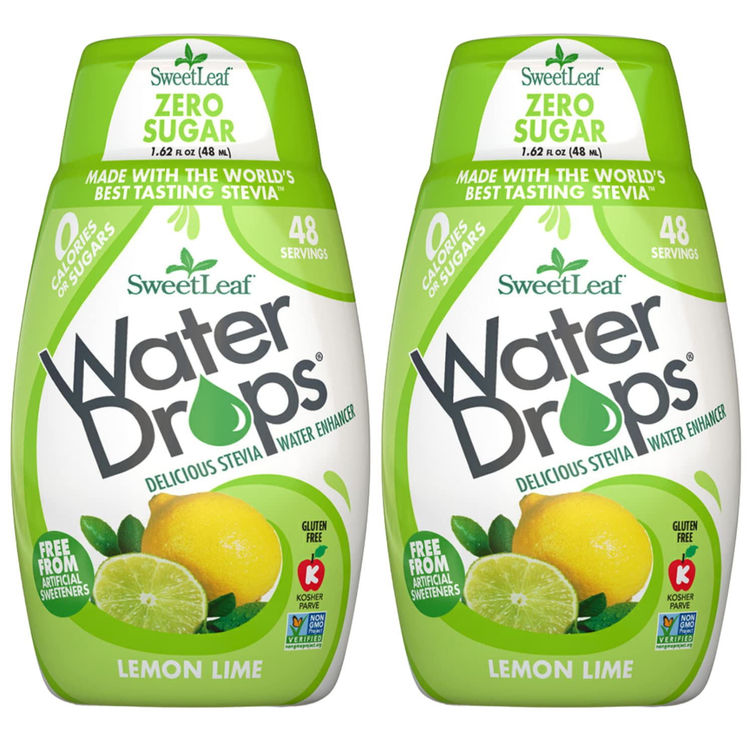 SweetLeaf Stevia Water Drops - Sugar Free Lemon Lime Flavor Enhancer, 1.62 Oz (Pack of 2) | Natural Water Flavoring for Hydration, Fitness & Healthy Lifestyle