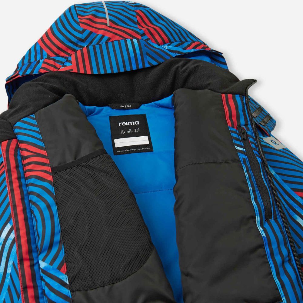 Reima Tirro Boys Ski Jacket - Waterproof Winter Coat for Kids, Bright Blue | Warm Snow Jacket for Boys, Outdoor Skiing & Snowboarding Gear