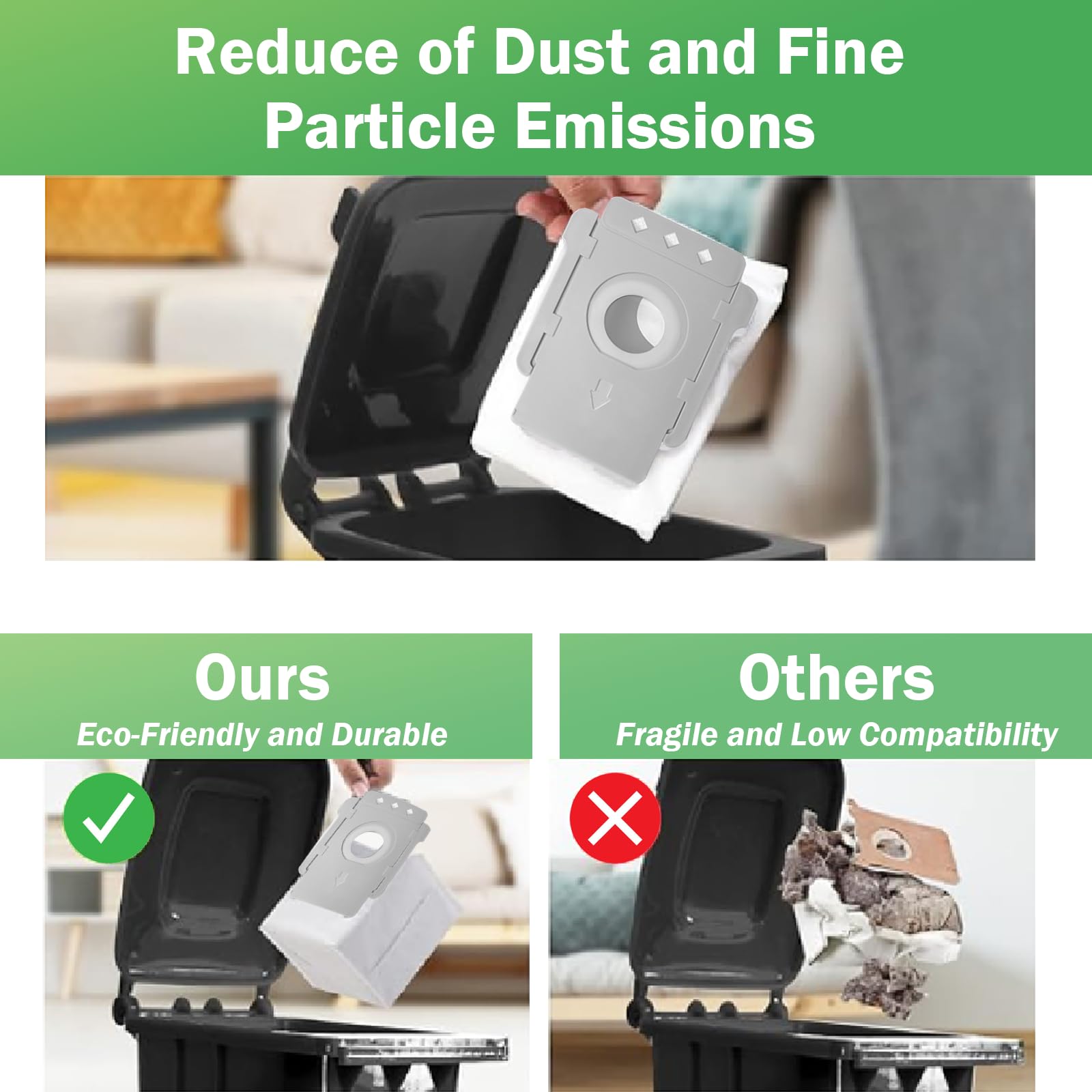 Roomba S9/S9+/S Series (9150/9550) Replacement Parts Kit - 2 Rubber Roller Brushes, 6 HEPA Filters, 6 Vacuum Bags & 8 Side Brushes | Compatible with iRobot Roomba S9, S9+ Vacuum Cleaners | Perfect for Deep Cleaning & Maintenance
