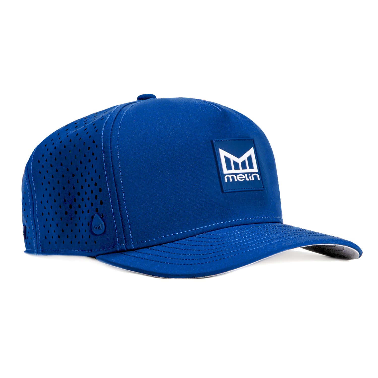 Melin Odyssey Stacked Hydro Snapback Hat - Royal Blue Adjustable Baseball Cap for Men & Women | Perfect for Outdoor Sports, Hiking, and Casual Streetwear Fashion