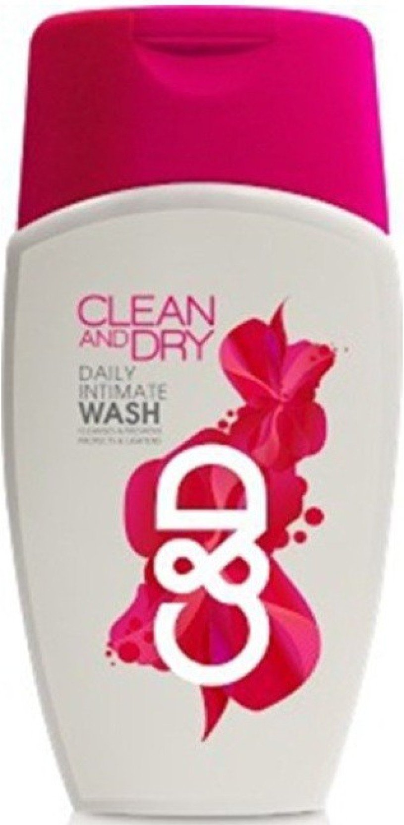 C&D Clean and Dry Daily Intimate Wash for Women - 6.2 fl oz (184 ml) - pH Balanced Feminine Hygiene Wash for Sensitive Skin - Perfect for Daily Use, Post-Workout & Travel