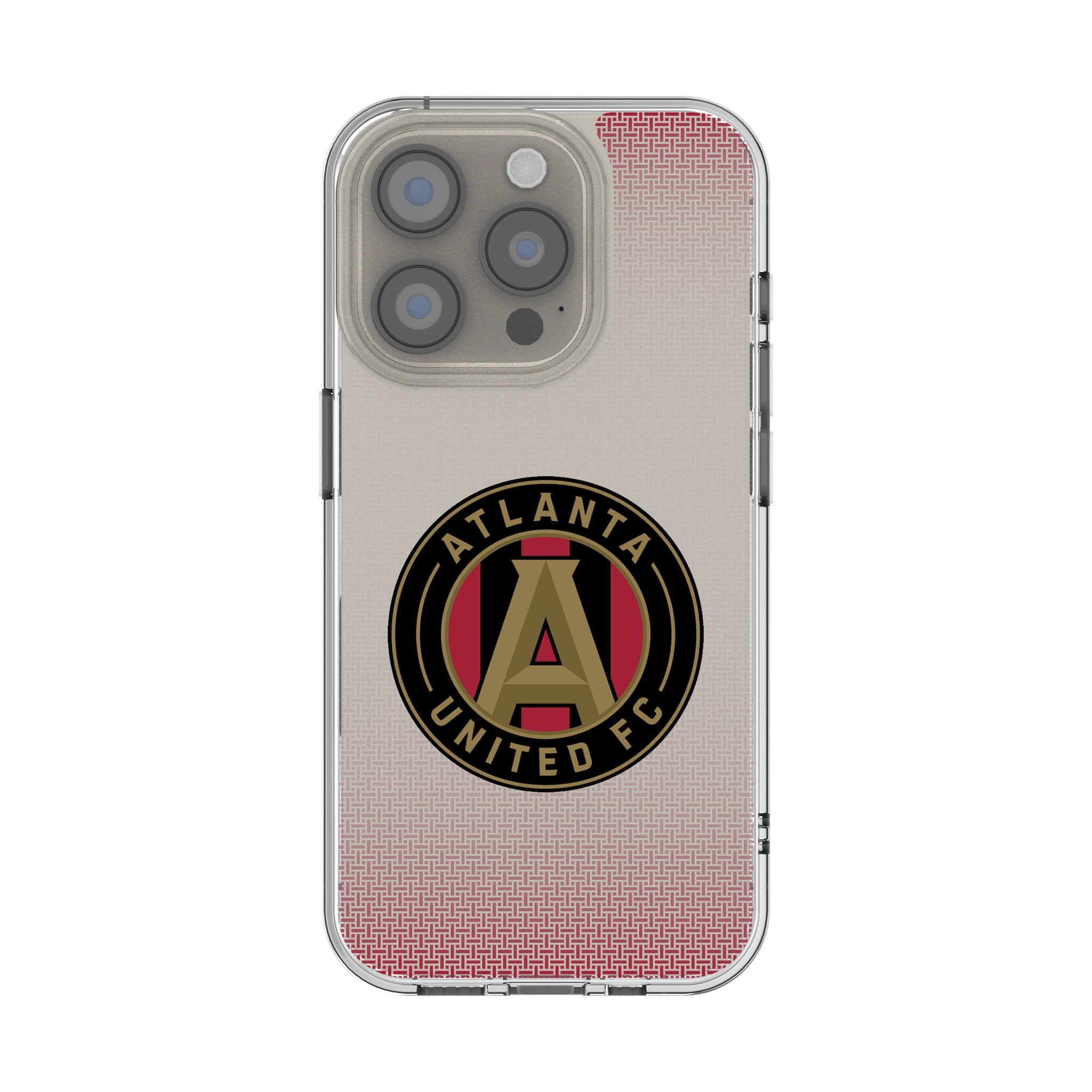 Atlanta United FC Clear Linen Phone Case for Apple iPhone 14 13 12 11 Pro Max XR - Durable Protective Cover for Soccer Fans | Perfect for Game Day & Everyday Use