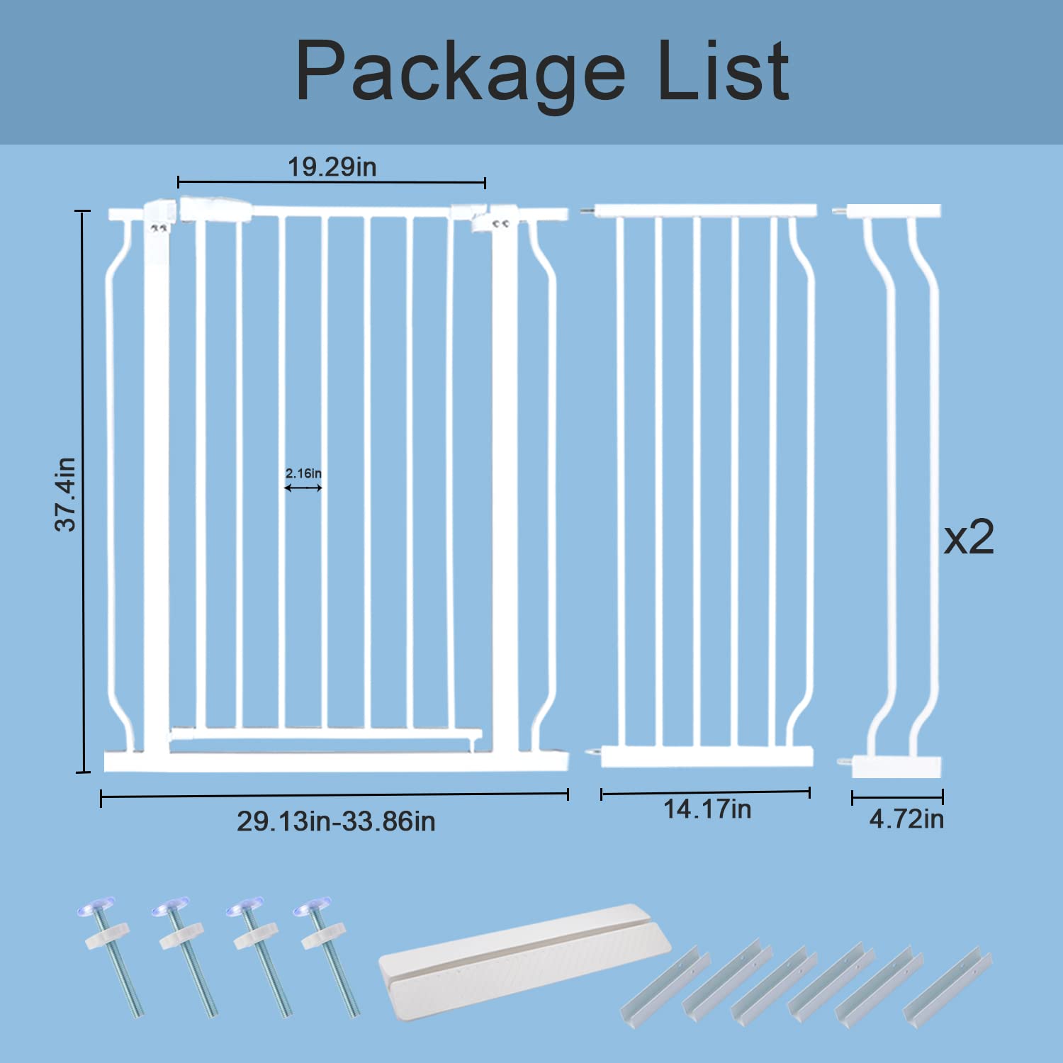 **Extra Wide & Tall Baby Gate 37.4