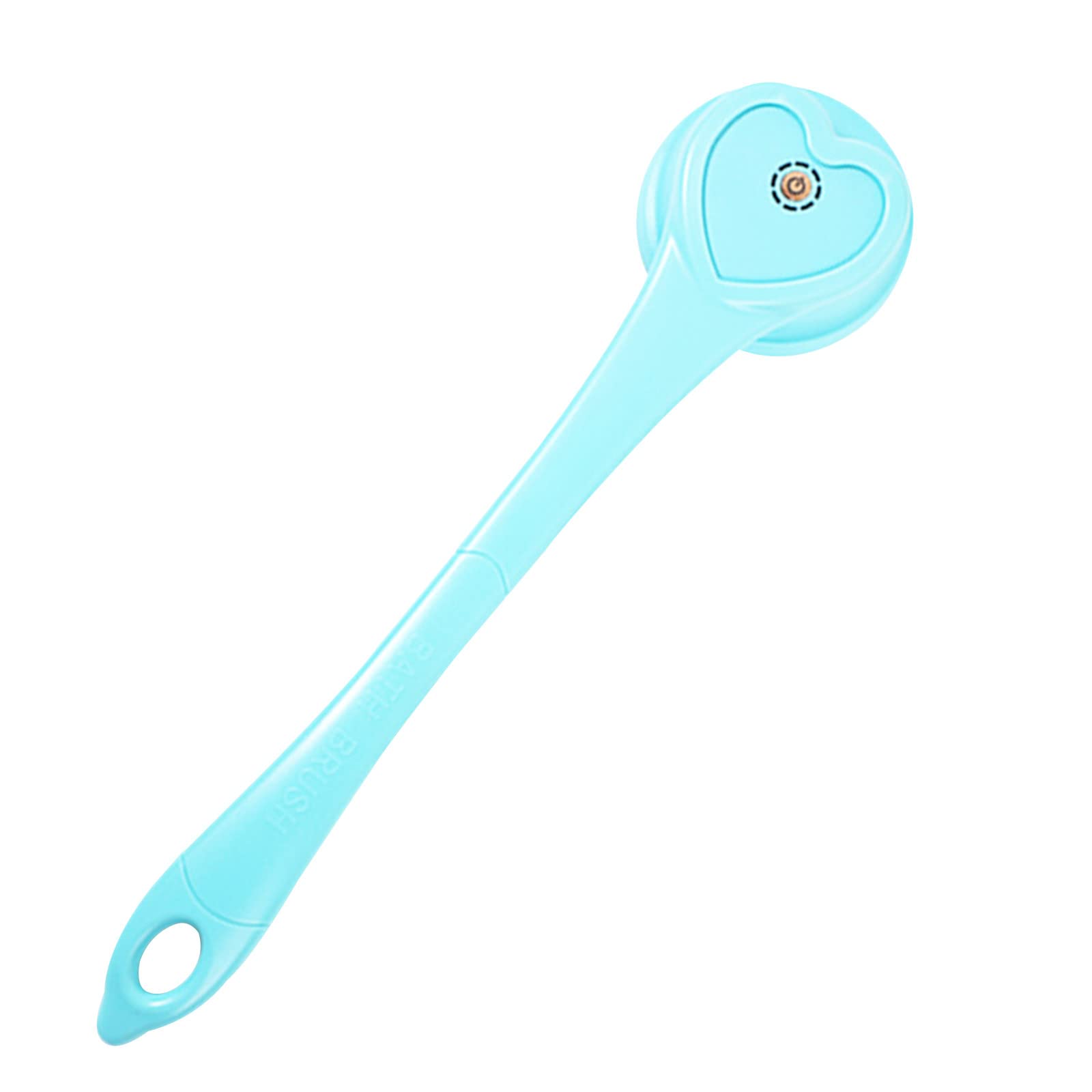 Electric Body Brush with 4 Brush Heads - Long Handle Shower Brush for Exfoliating & Massage, IPX7 Waterproof Skin Scrubber - Perfect for Back Scrubbing, Dry Brushing & Spa Relaxation (Sky Blue)