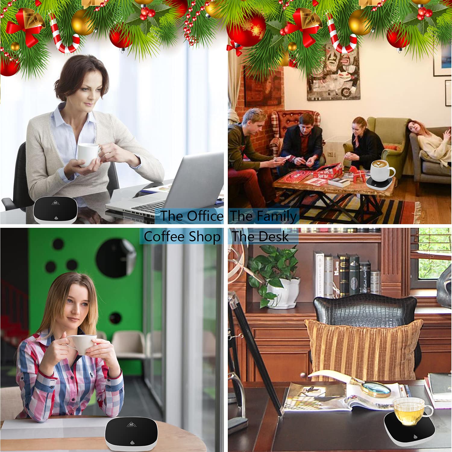 Electric Coffee Mug Warmer for Desk with Auto Shut Off - USB Powered Beverage Warmer for Coffee, Tea, Milk & Cocoa - Perfect for Office, Home & Dorm Use