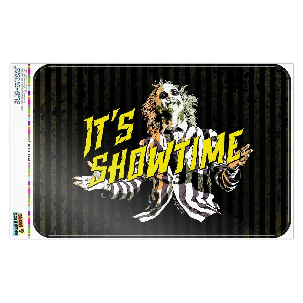 Beetlejuice It's Showtime Sign - Unique Home & Office Decor for Movie Fans - Perfect for Halloween, Themed Parties & Movie Room Decor