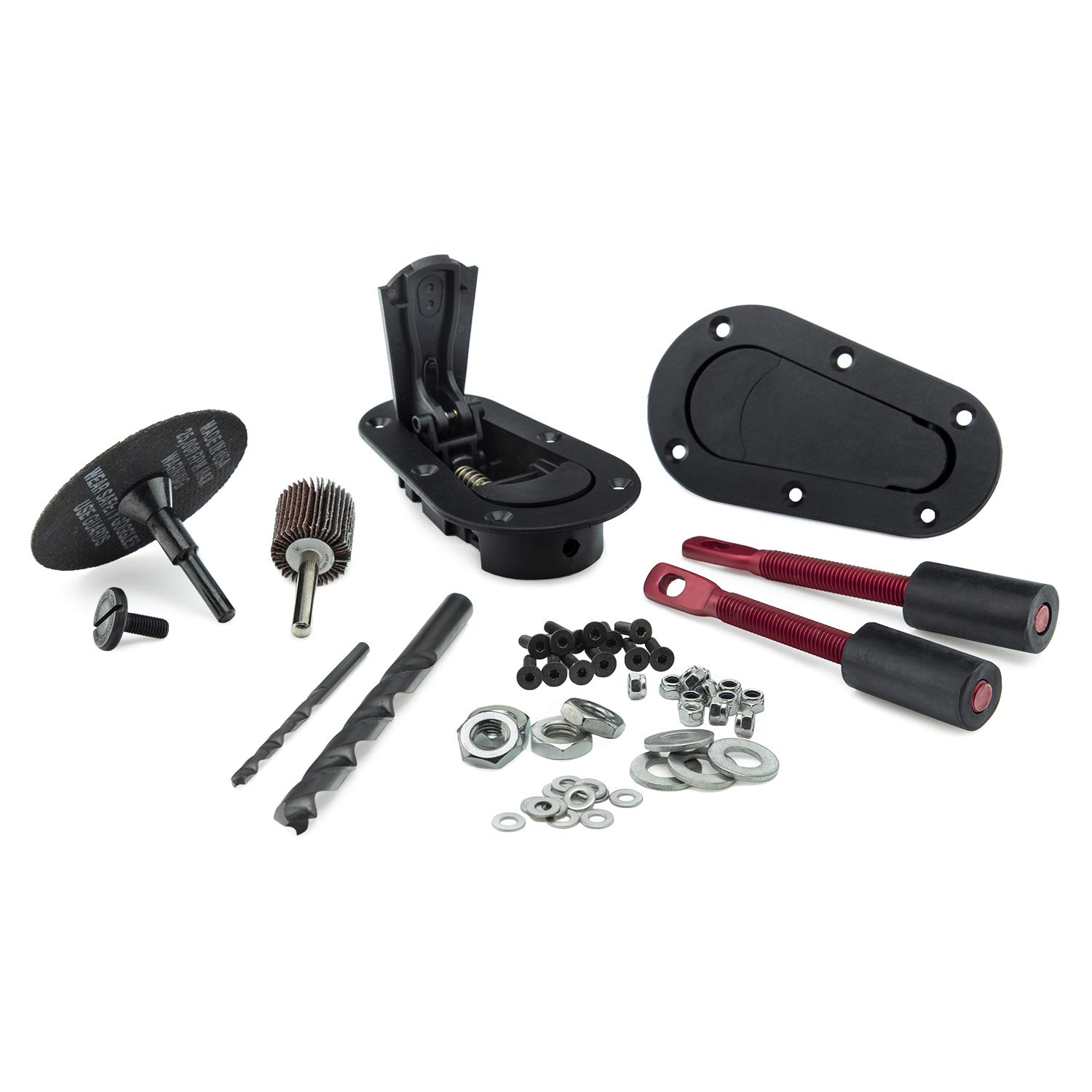 120-2000 Above Panel Flush Hood Latch and Pin Kit - Black, Complete Installation Kit Included | Durable Automotive Hood Lock System for Trucks, Trailers & RVs | Easy DIY Installation & Secure Vehicle Protection