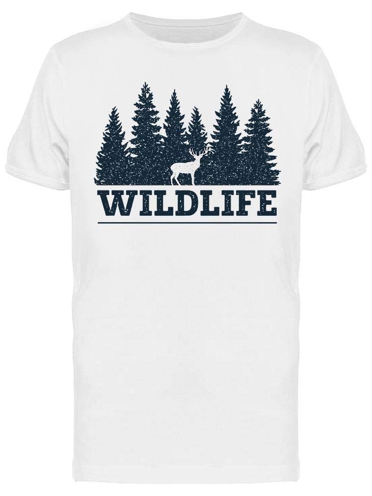 Smartprints Wildlife Deer and Landscape Graphic T-Shirt for Men - Comfortable Casual Tee for Outdoor Adventures, Hiking, and Nature Enthusiasts