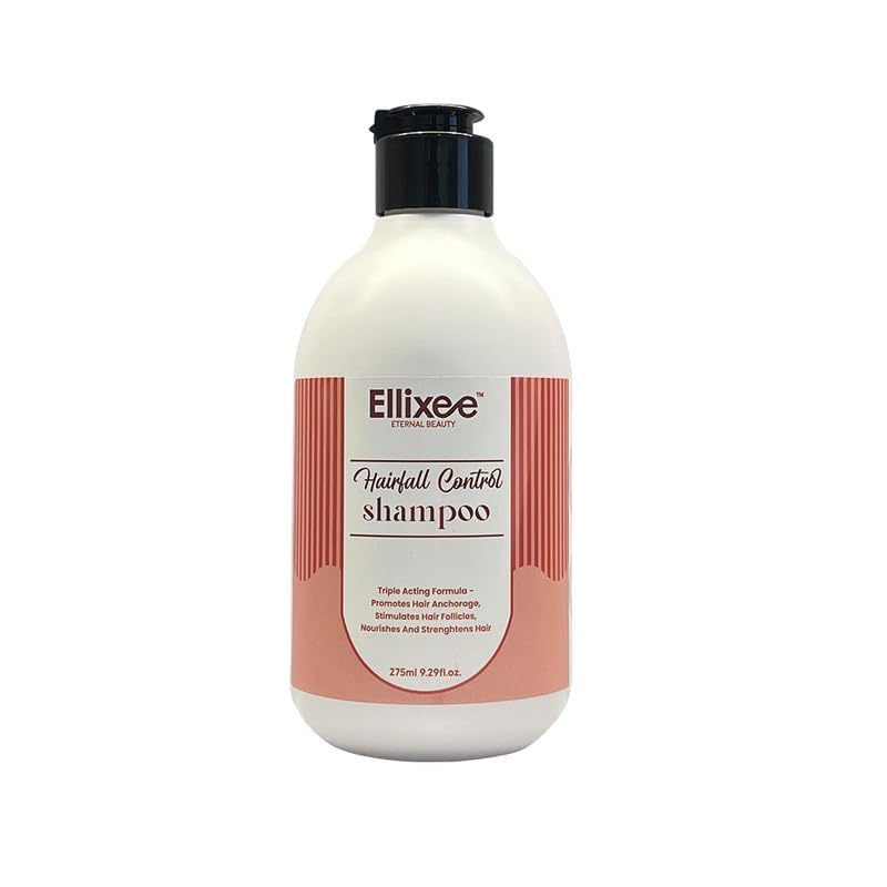 Ellixee Hair Fall Control Shampoo for Women & Men - 275ml Anti Hair Loss Shampoo with Natural Ingredients - Best for Thinning Hair & Scalp Care - Daily Use for Stronger, Healthier Hair