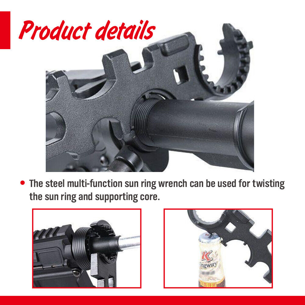 12-Inch Multi-Purpose Wrench Tool with Bottle Opener - Heavy Duty Spanner for Home Repair, Plumbing & Car Maintenance - Portable Hand Tool for DIY Projects & Emergency Fixes
