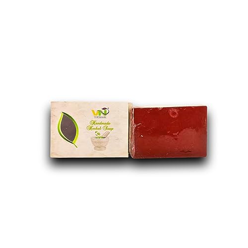 Vivid Naturally Red Wine Soap Bar - Antioxidant-Rich Nourishment with Premium Red Wine & Grape Seed Oil - 105g Organic Natural Bath Soap | Ayurvedic Skincare | Perfect for Dry Skin, Anti-Aging & Spa Relaxation at Home