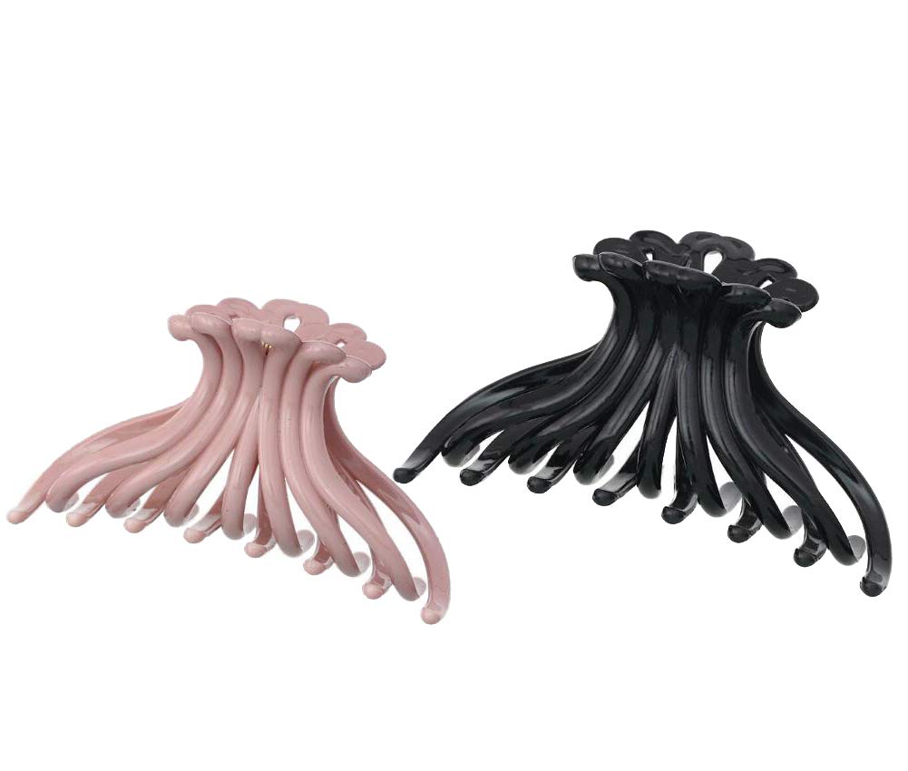 WOIWO 2PCS 10.5cm Hair Clips - Chrysanthemum Claw Hairpins for Women's Hairstyles