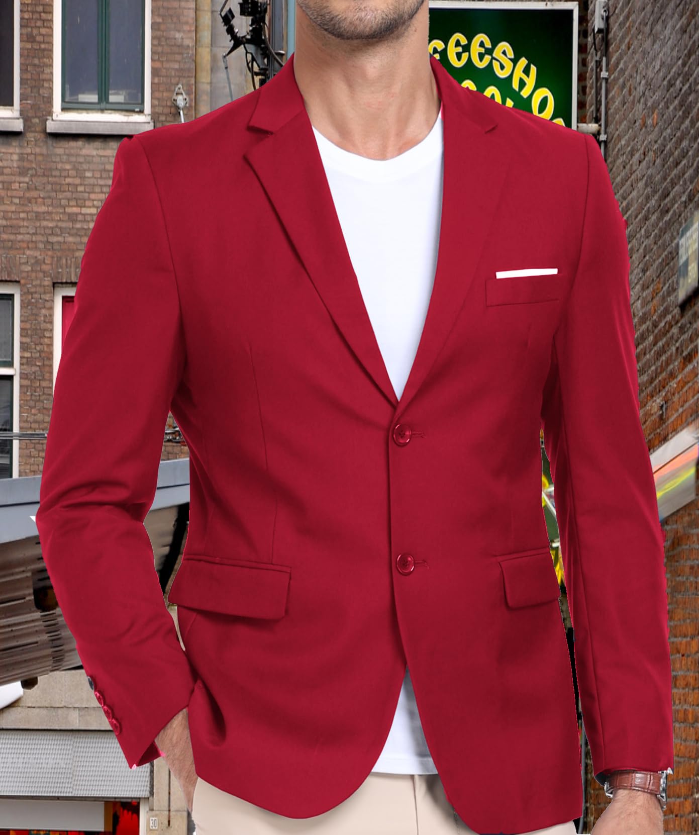 Men's Slim Fit Suit Jacket - Lightweight Business Blazer for Summer, Wedding & Casual Wear | Breathable & Stylish Office & Daily Outfit Essential