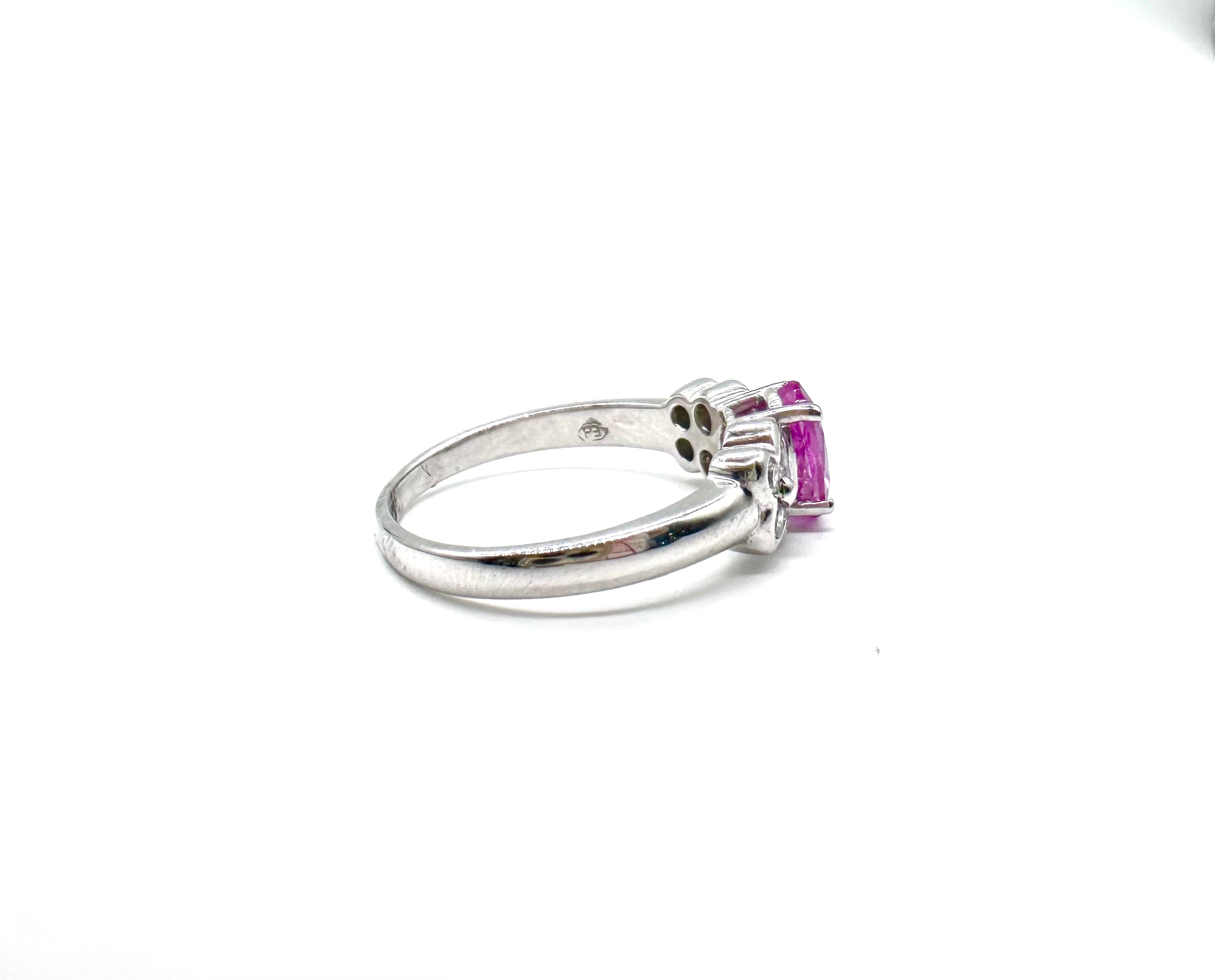 Exquisite Pink Sapphire and Diamond Ring for Women | 14K Gold Engagement & Wedding Band | Elegant Jewelry Gift for Her | Perfect for Anniversaries, Proposals & Special Occasions