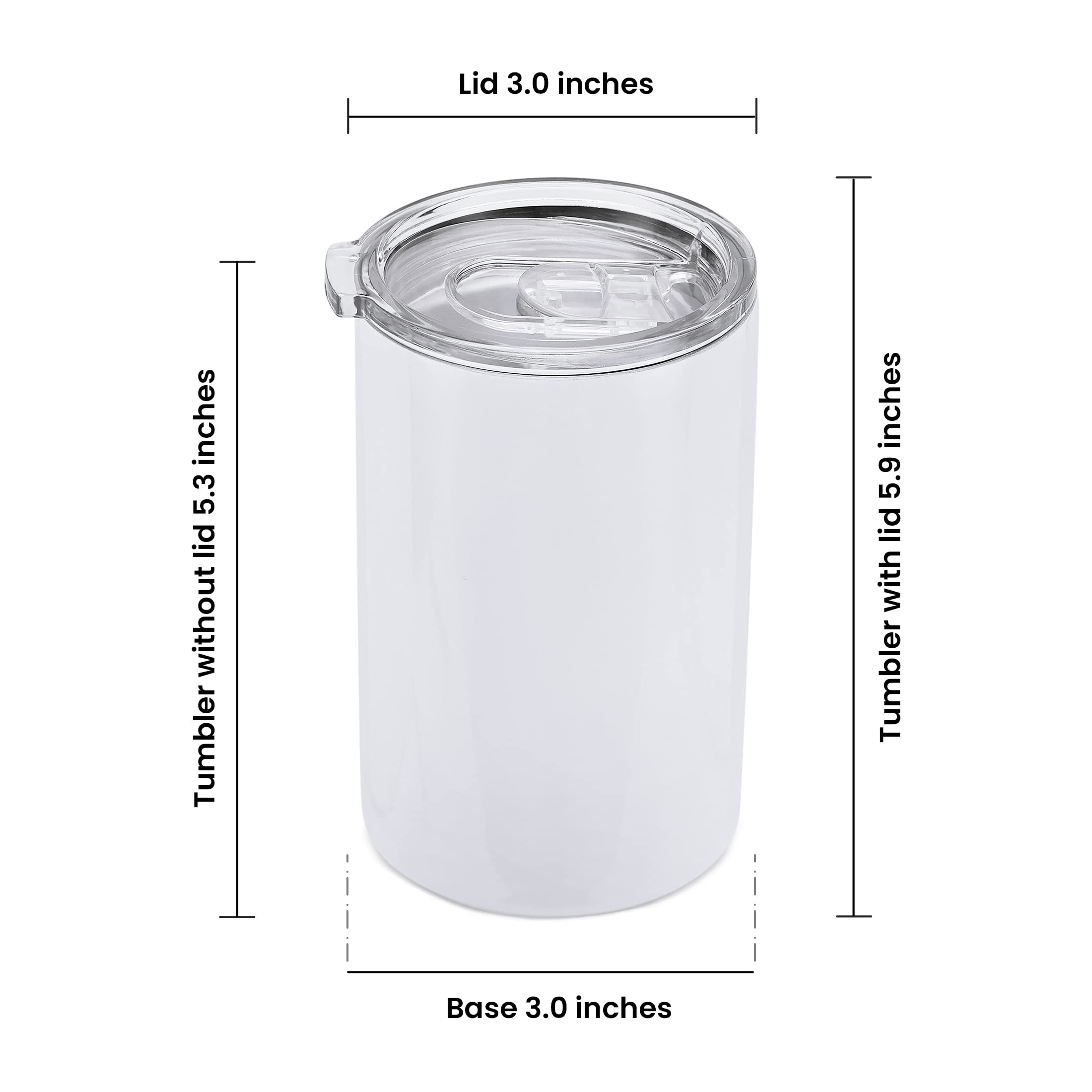 Makerflo 12 oz Thick Duozie Sublimation Blank Tumbler Pack of 25 with Lid & Straw - DIY Customizable Cup for Sublimation, Epoxy, UV DTF, Vinyl & Laser Engraving - Perfect for Personalized Gifts, Promotions, Home & Office Use