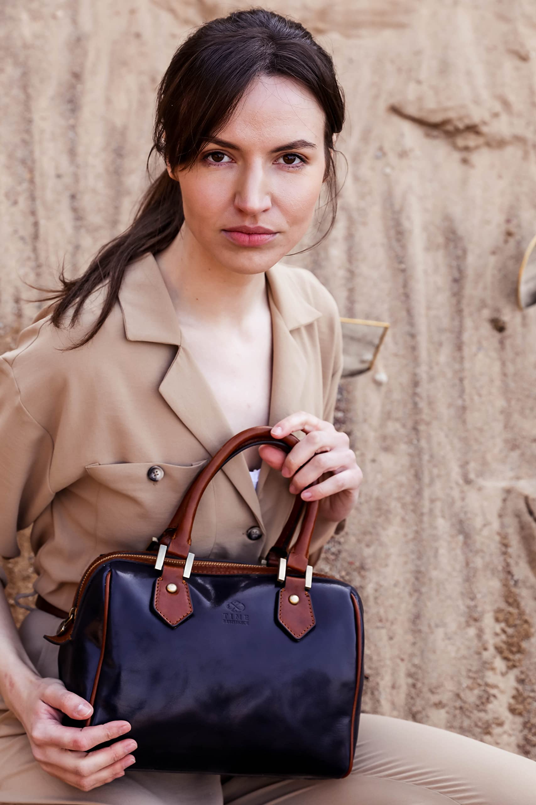 Premium Full-Grain Leather Handbag for Women - Durable Time-Resistant Top Handle Tote Purse - Perfect for Work, Travel & Everyday Use