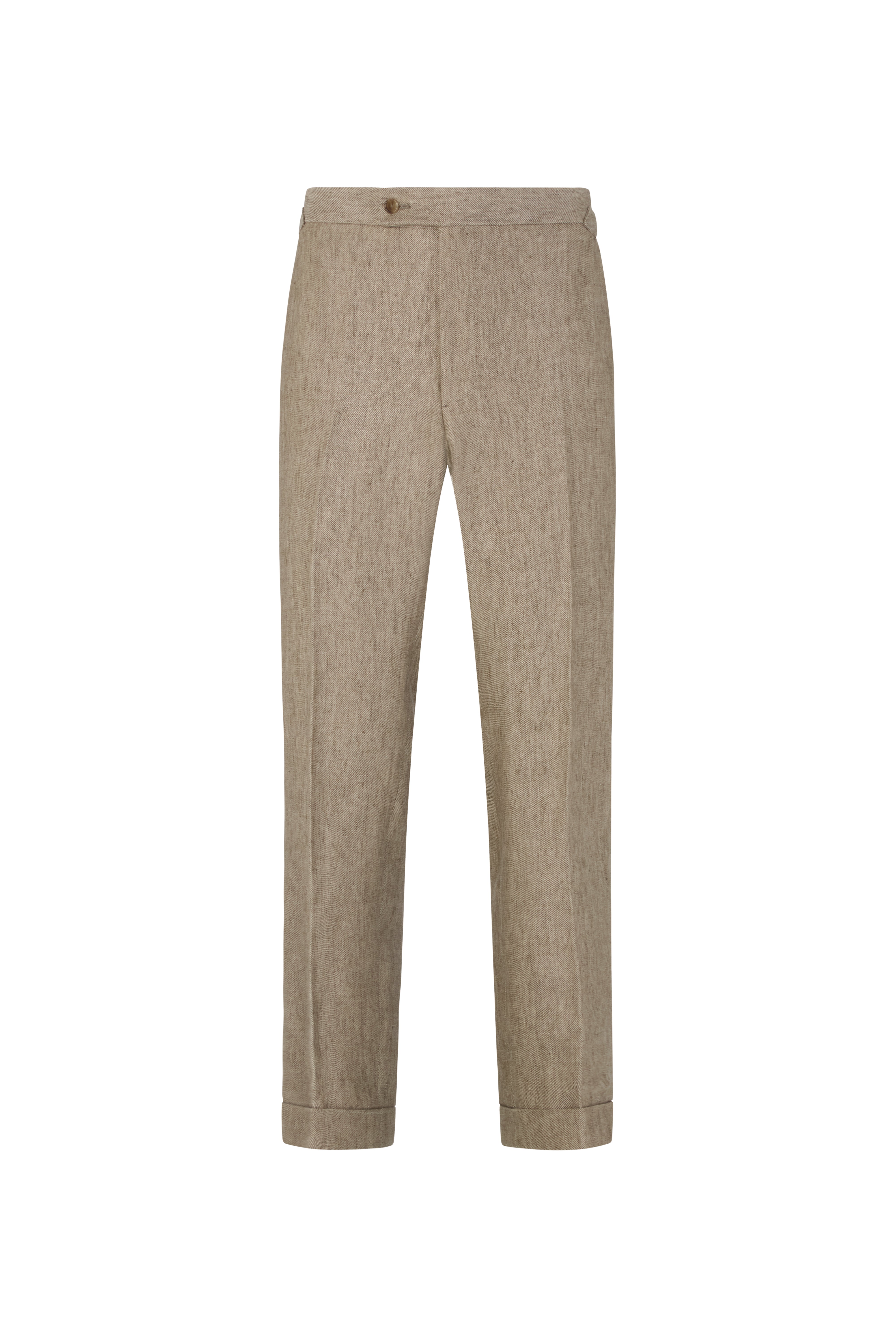 Beige Linen Twill Pants for Women - Comfortable High Waisted Wide Leg Trousers - Perfect for Summer, Office Wear & Casual Outfits